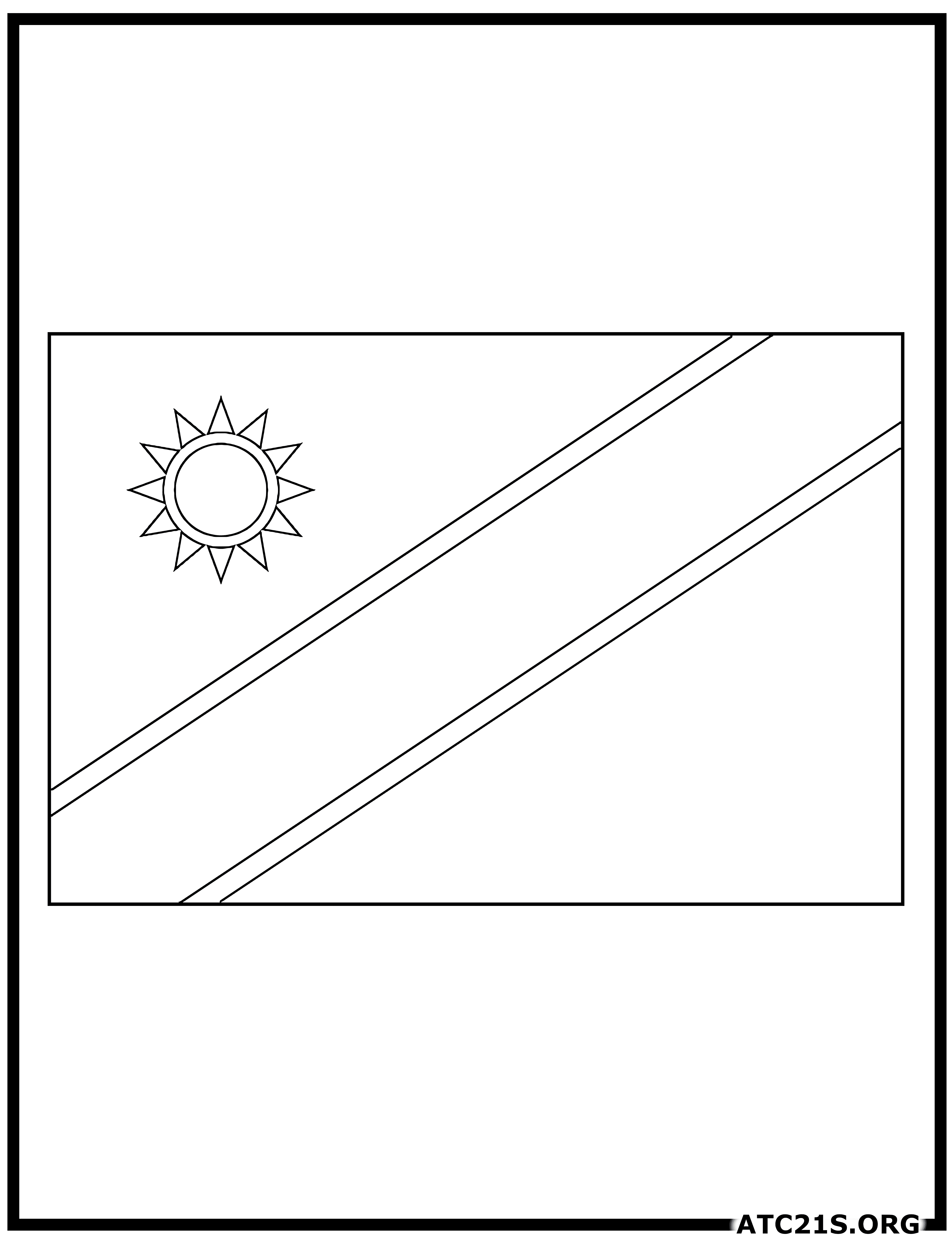 Namibia flag coloring page