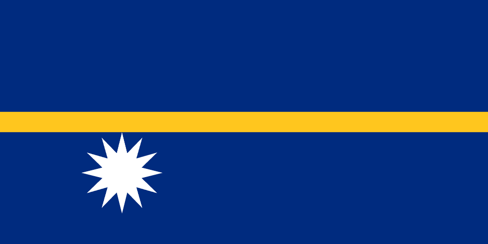 Nauru flag colored