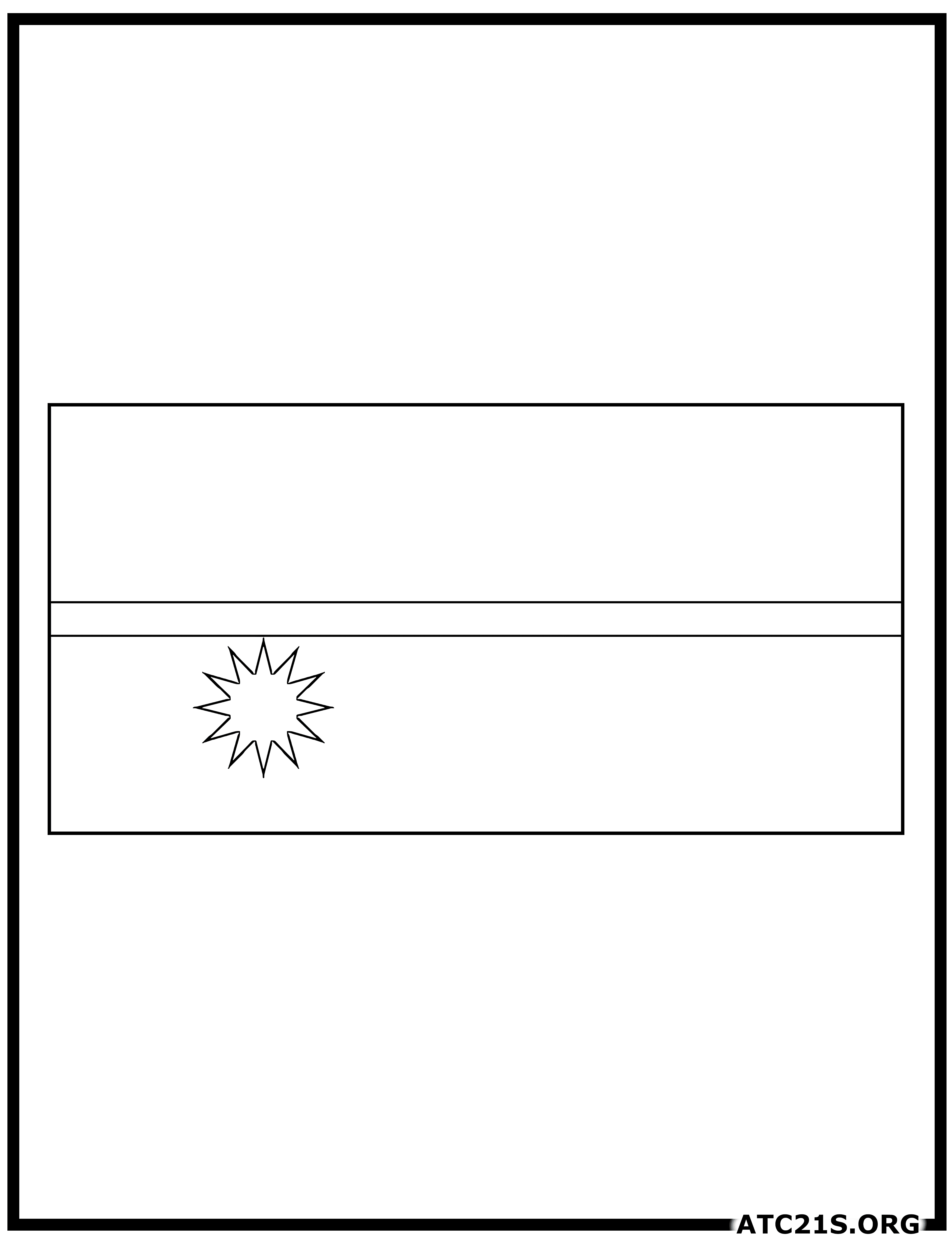 Nauru flag coloring page
