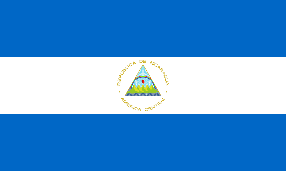 Nicaragua flag colored