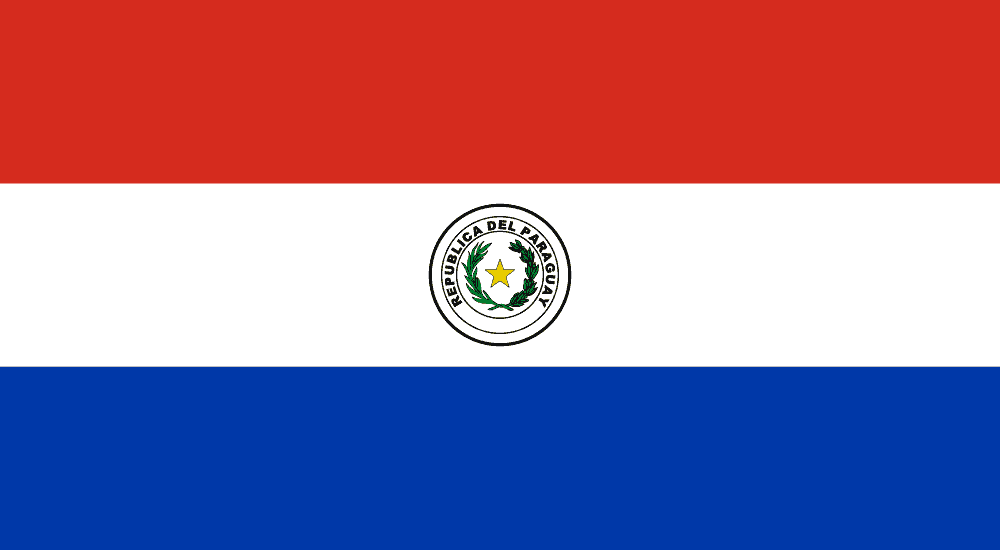 Paraguay flag colored