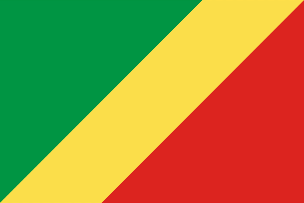 Republic of the Congo flag colored