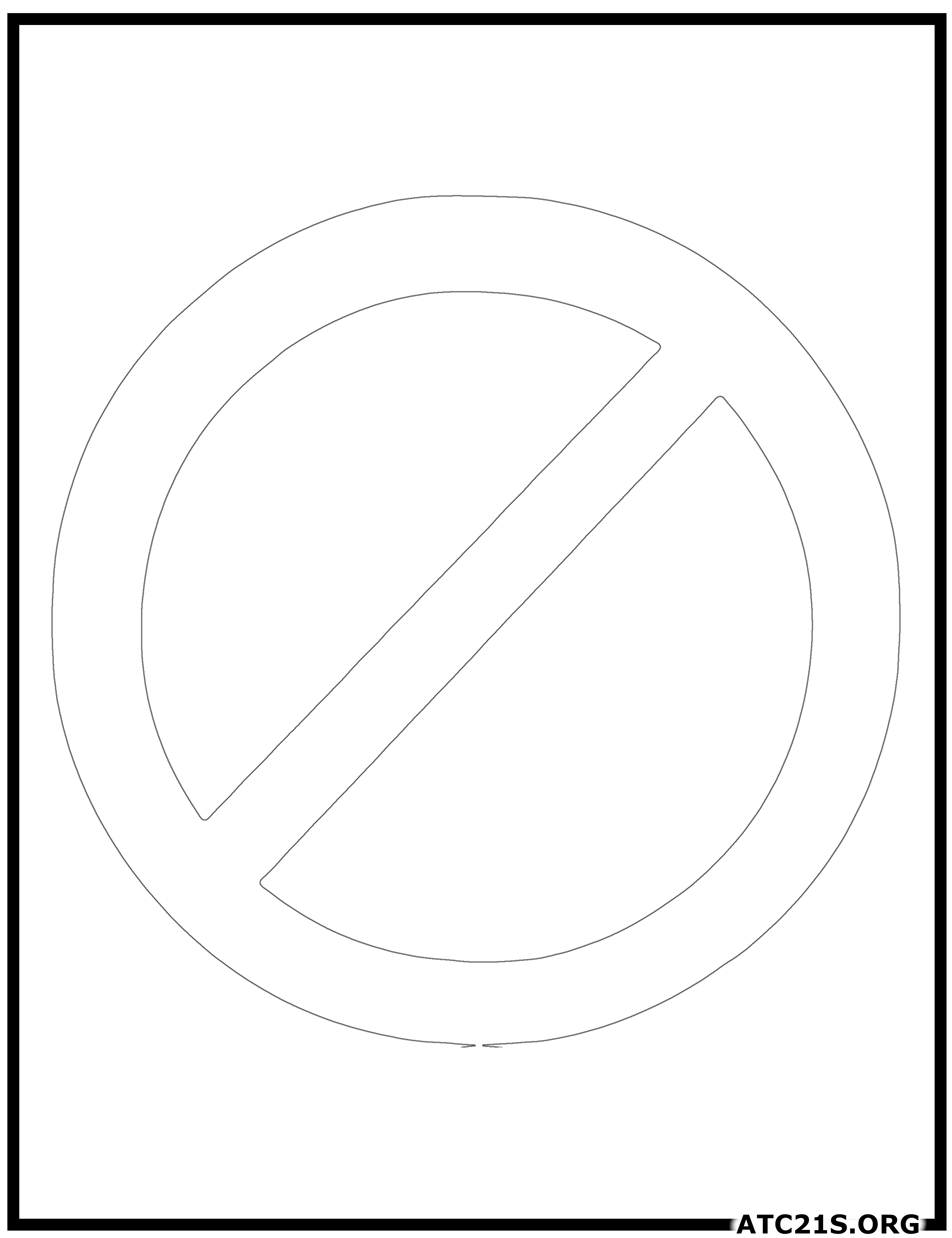 Restriction Ends traffic sign coloring page