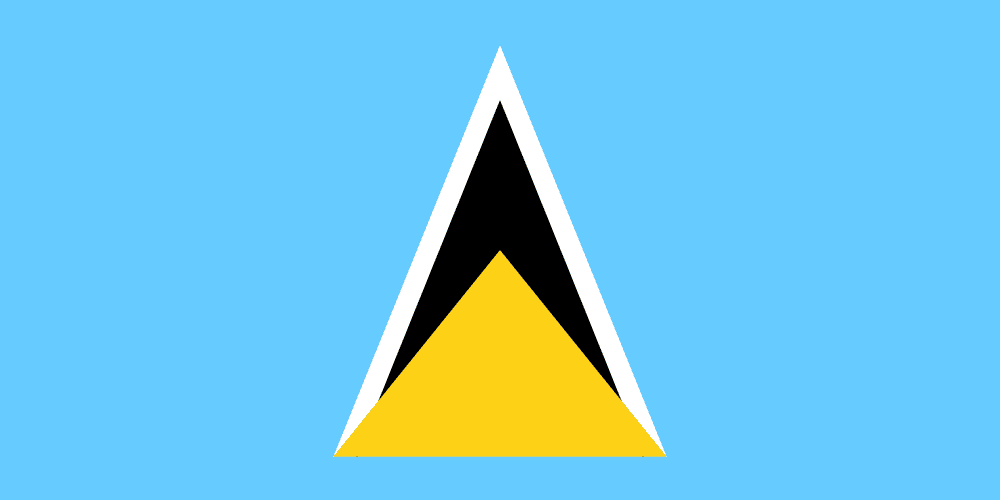 Saint Lucia flag colored