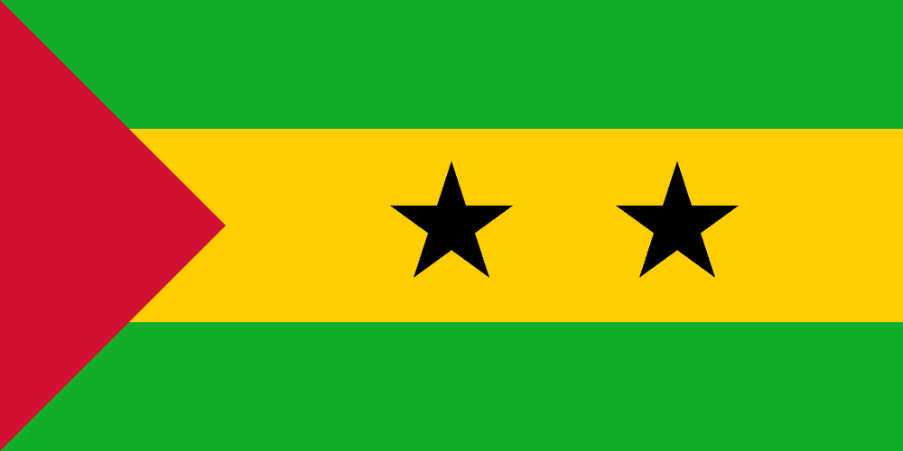 Sao Tome and Principe flag colored