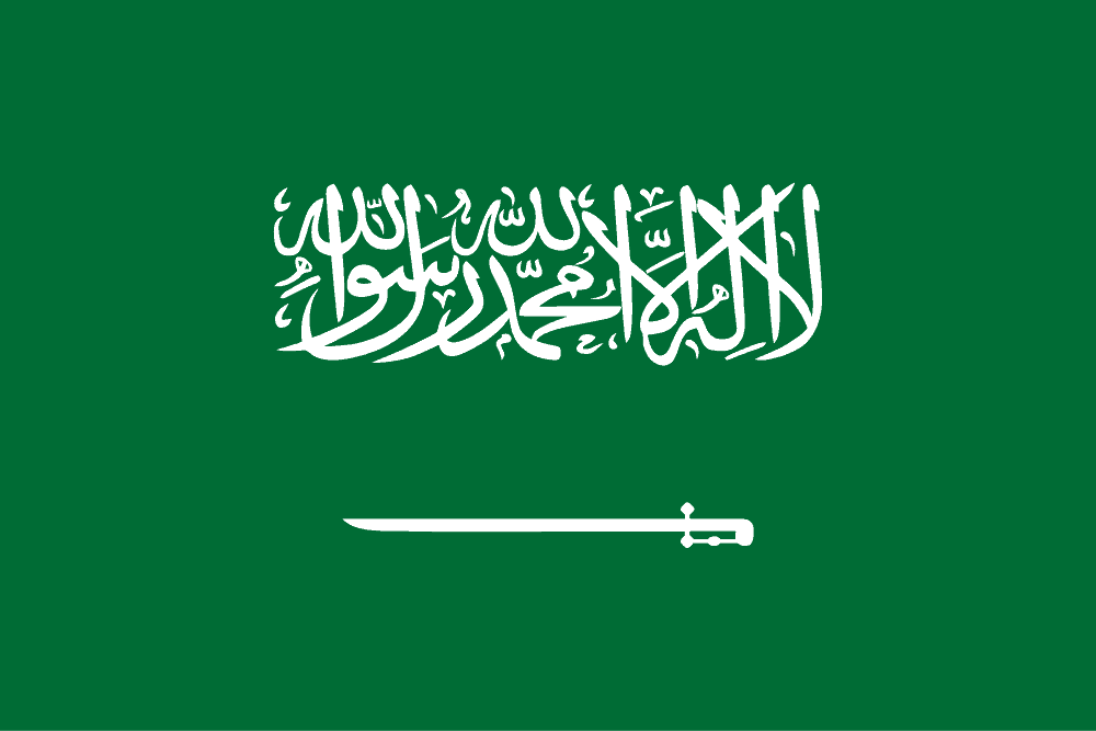 Saudi Arabia flag colored