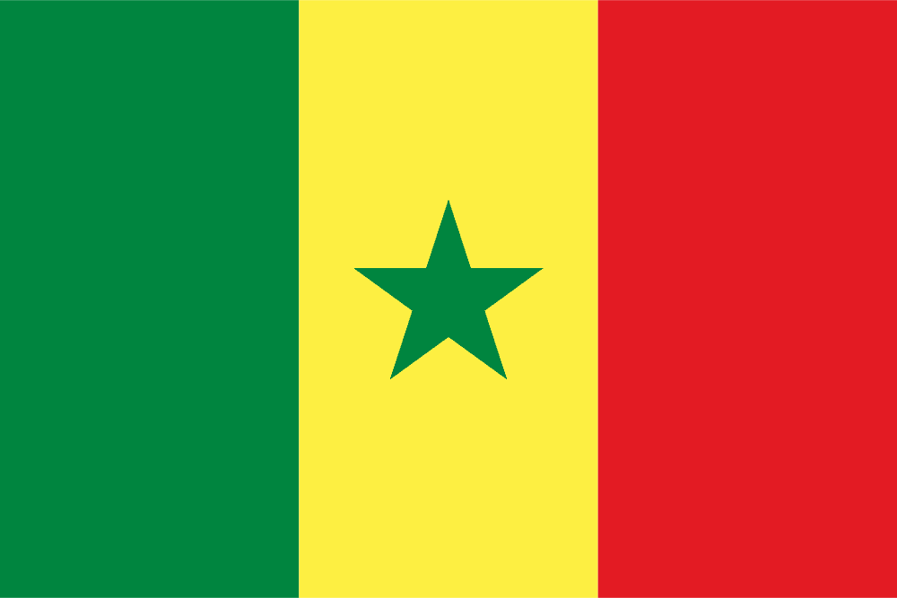 Senegal flag colored