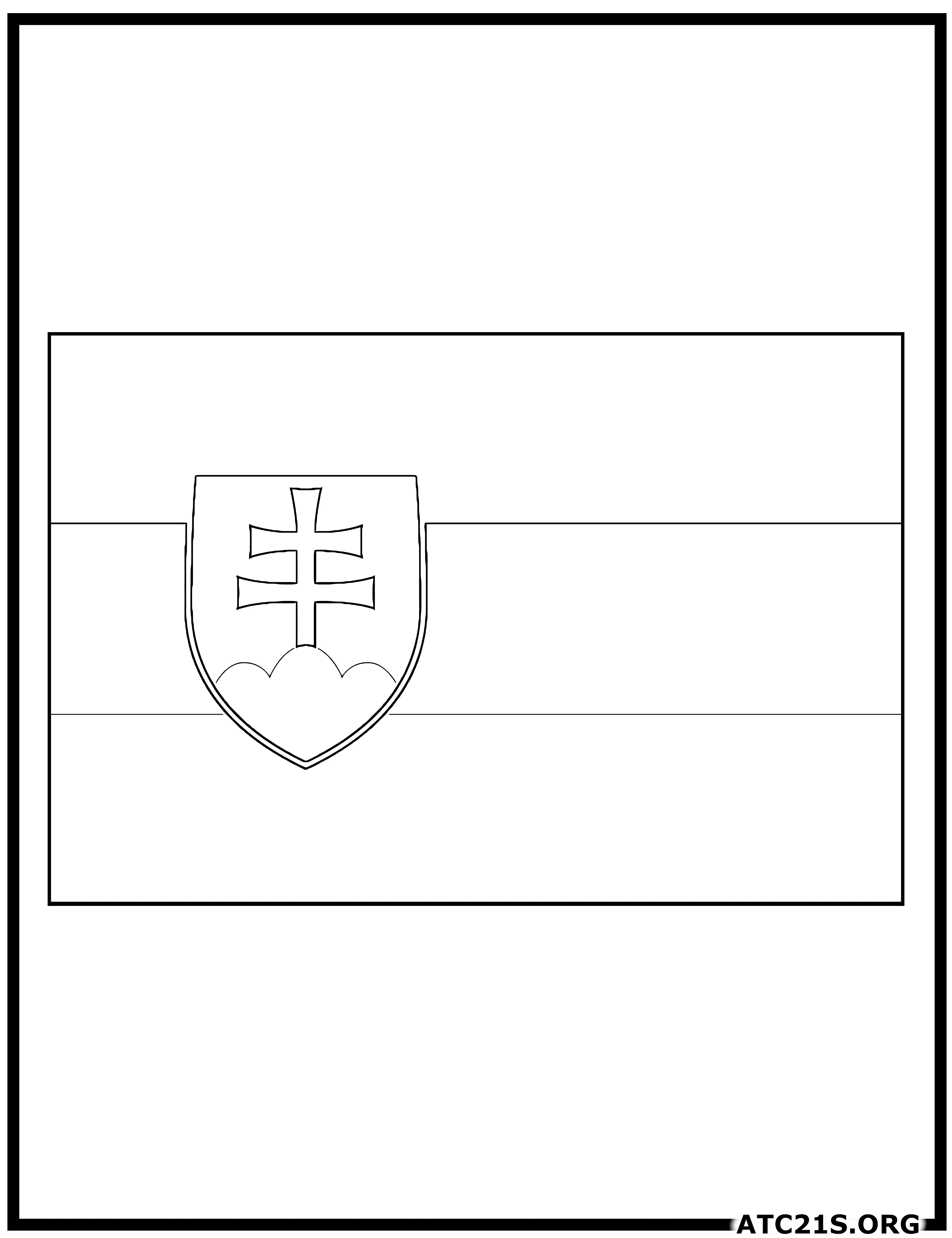 Slovakia flag coloring page