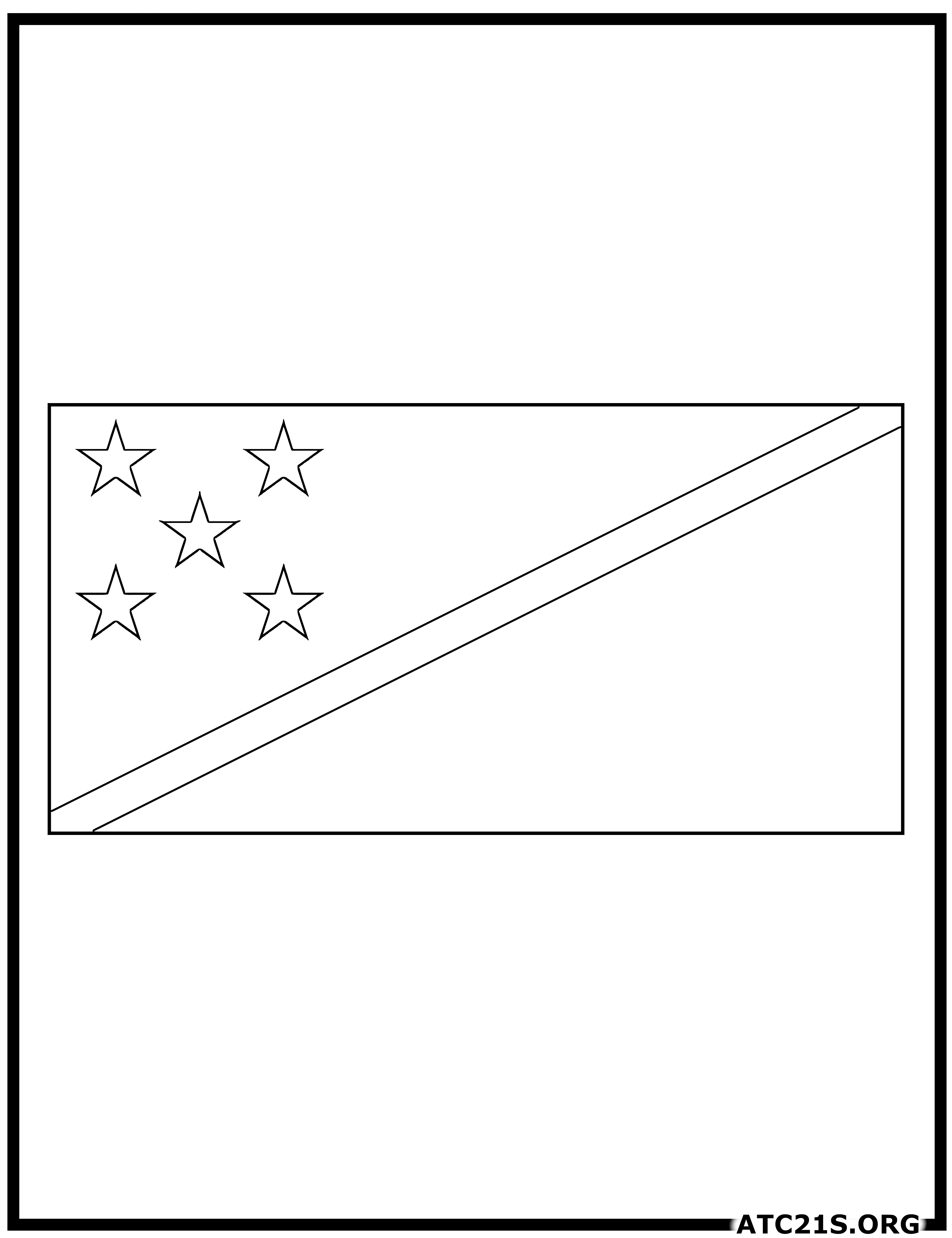 Solomon Islands flag coloring page