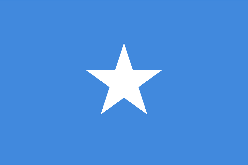 Somalia flag colored