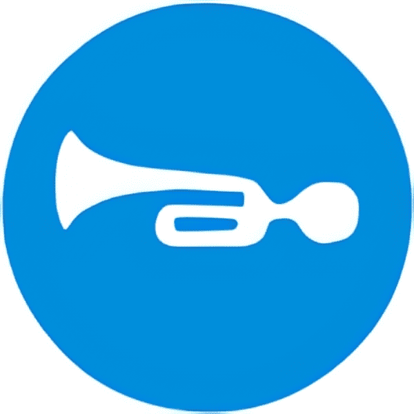 Sound horn traffic sign colored