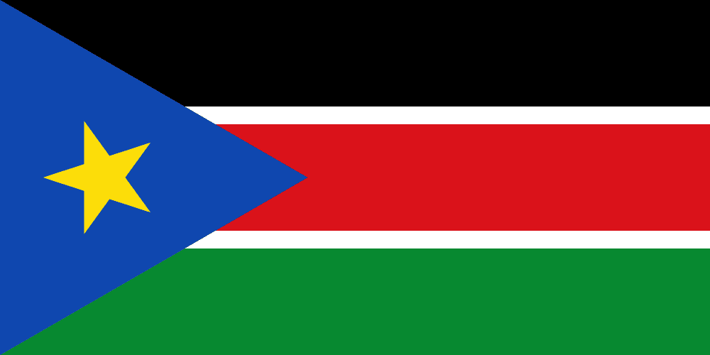 South Sudan flag colored