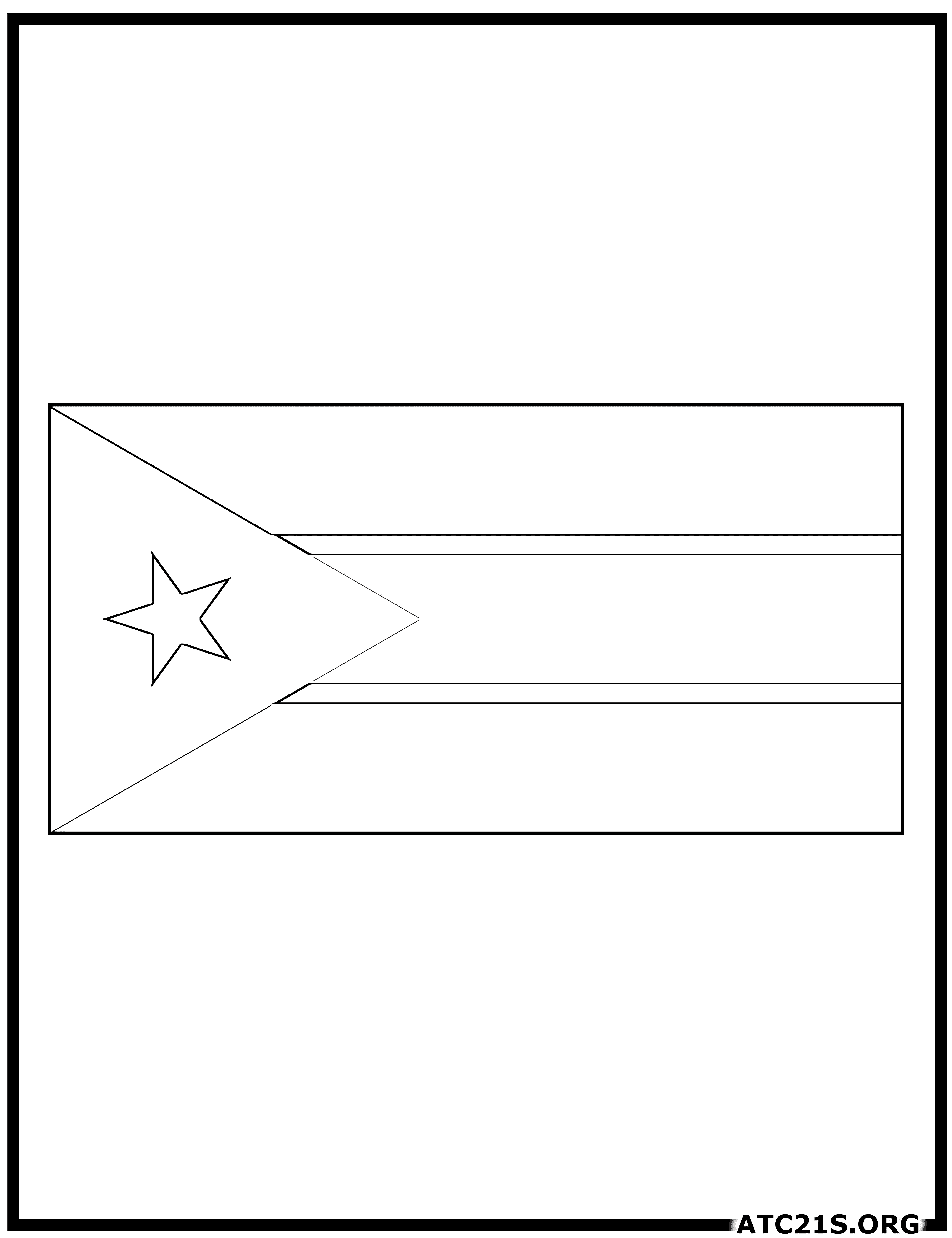 South Sudan flag coloring page