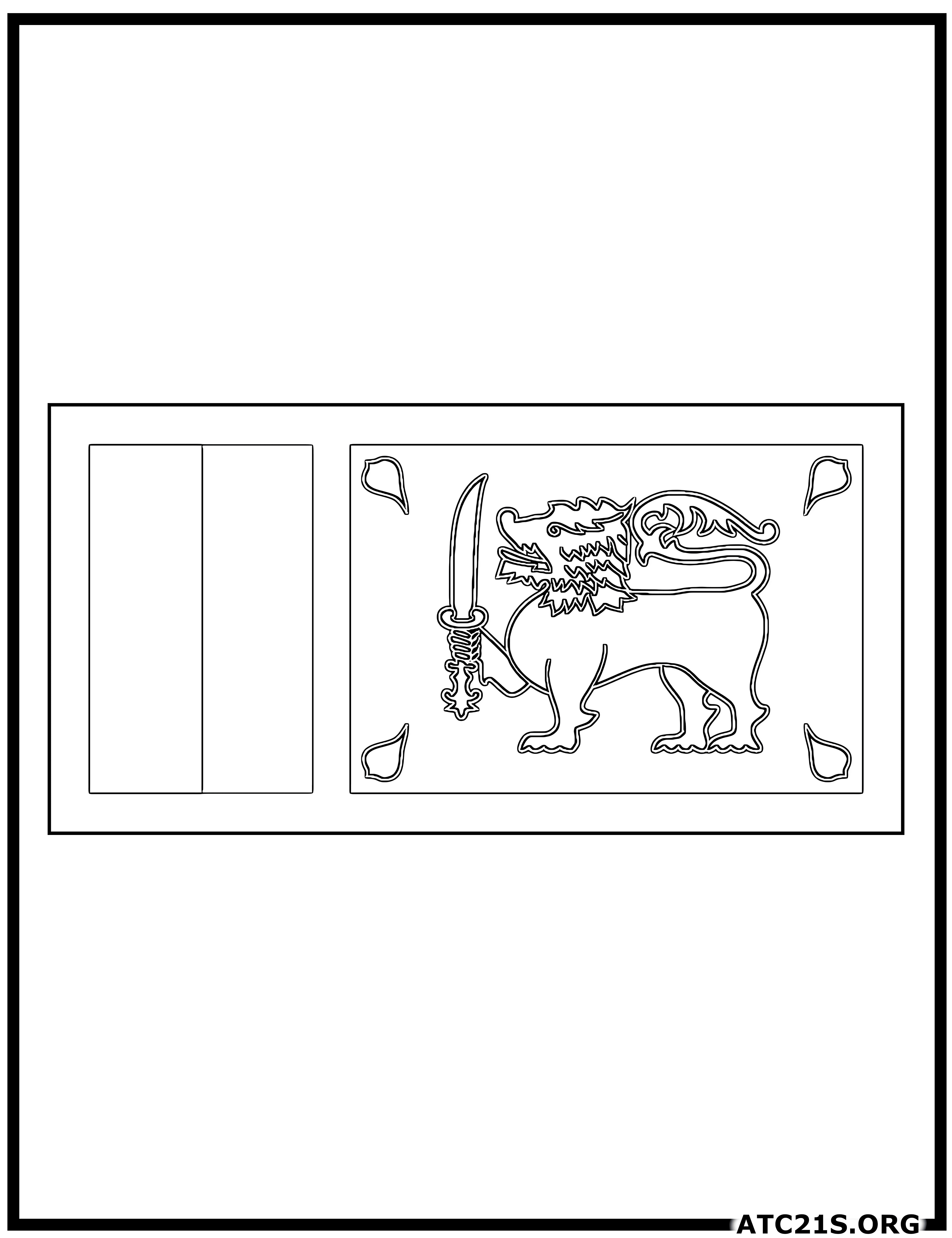 Sri Lanka flag coloring page