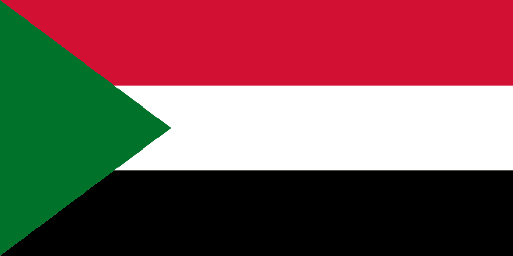 Sudan flag colored