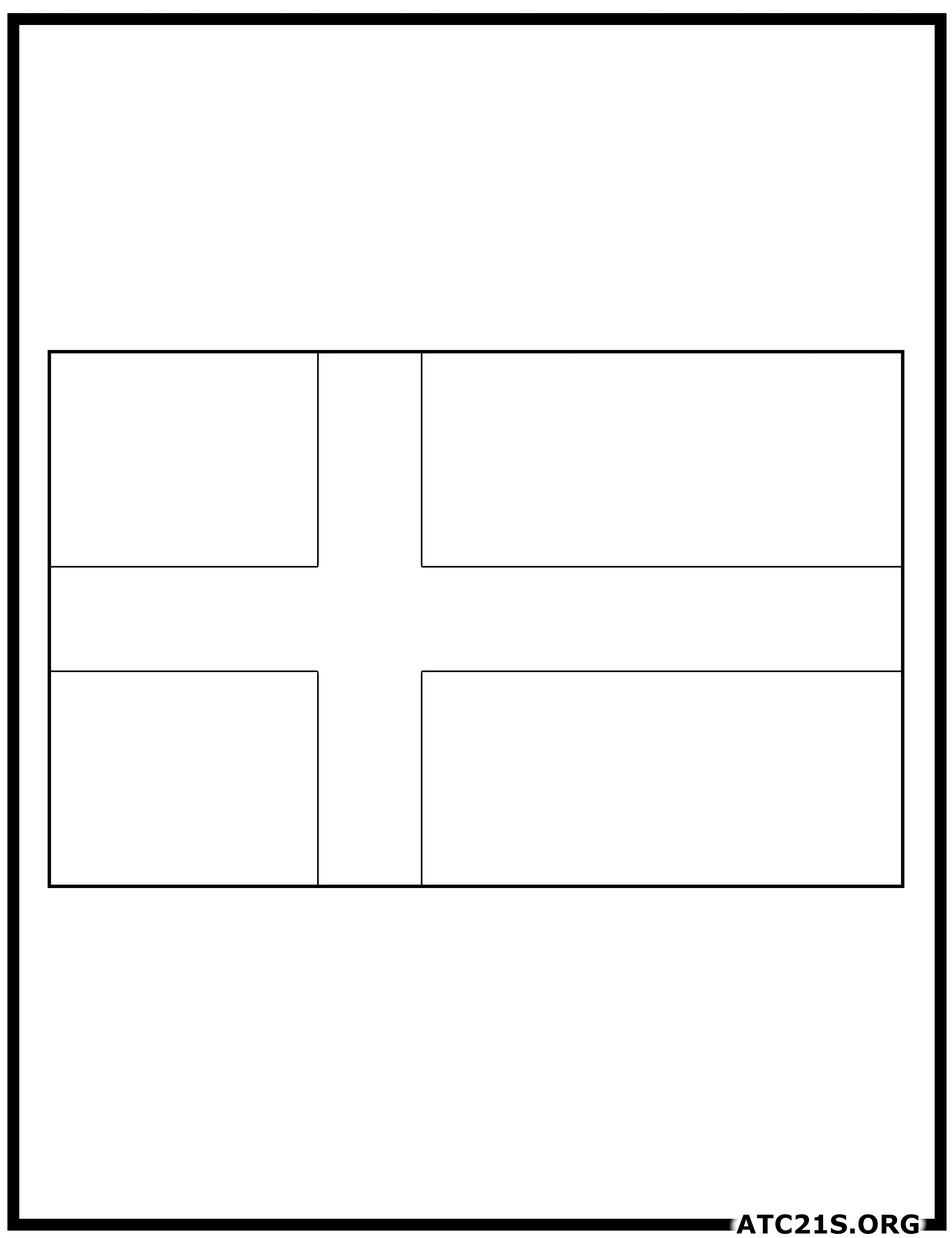 Sweden flag coloring page