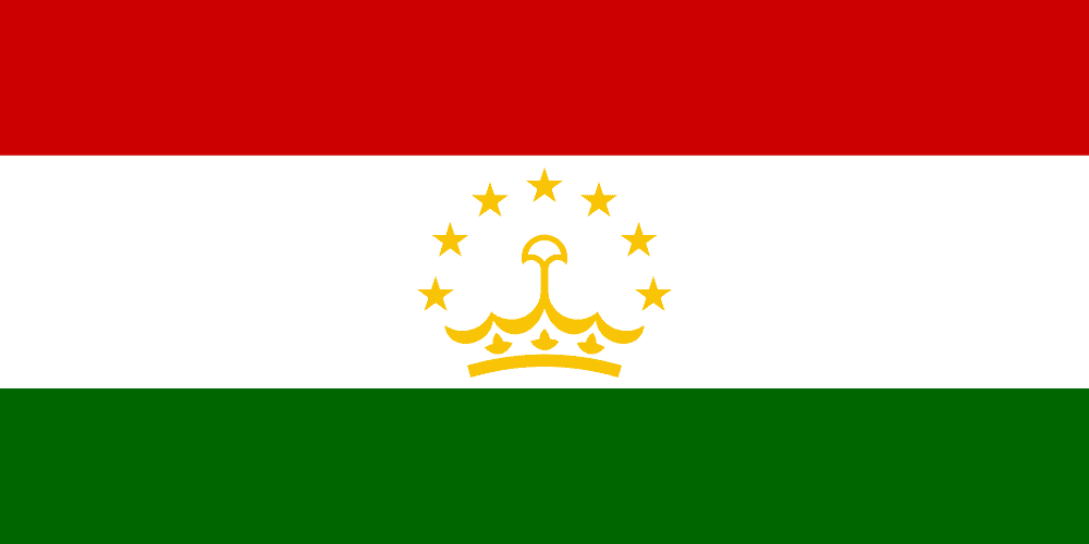 Tajikistan flag colored
