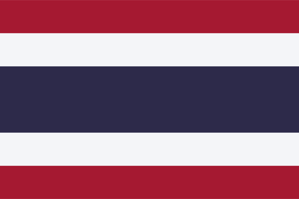 Thailand flag colored