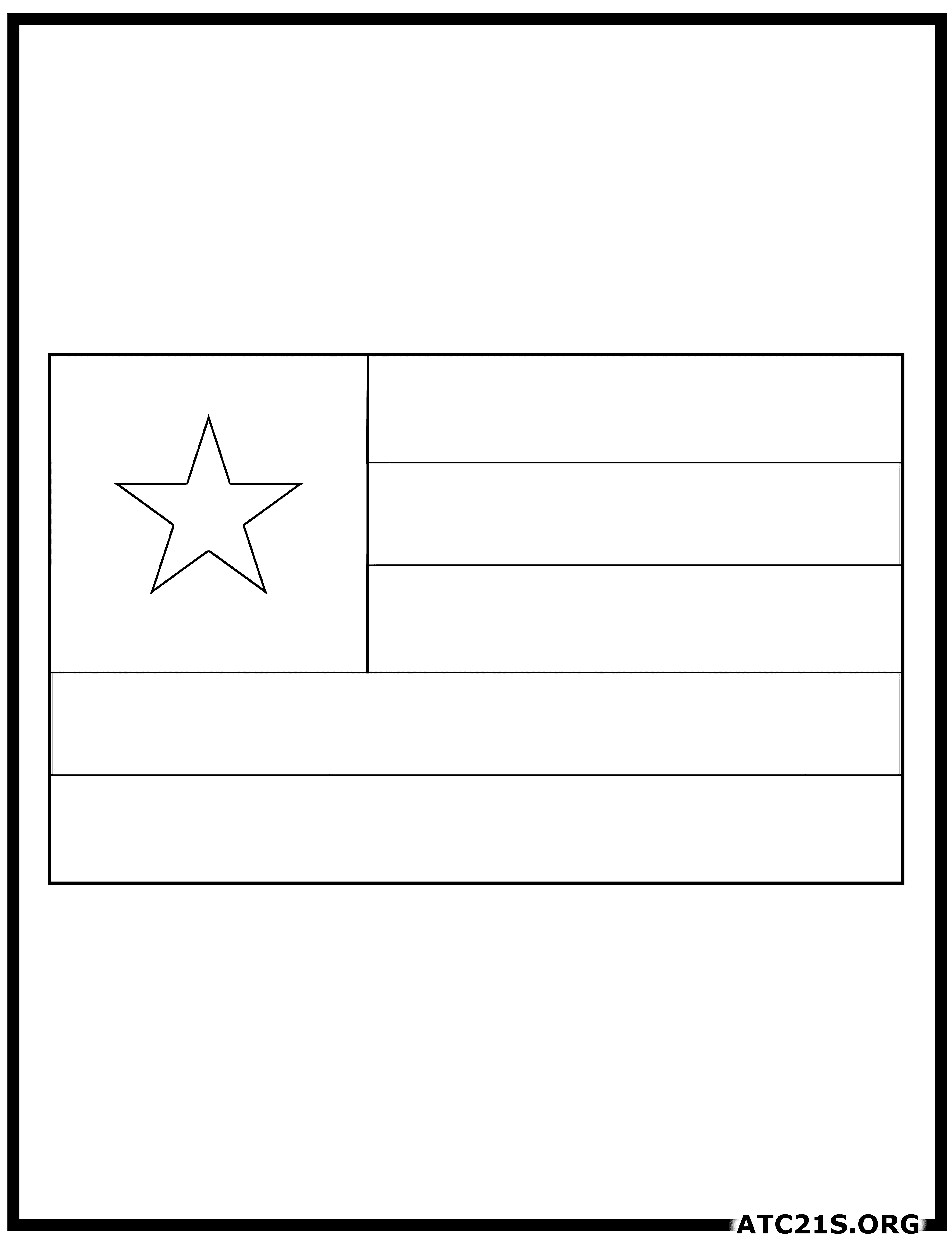 Togo flag coloring page