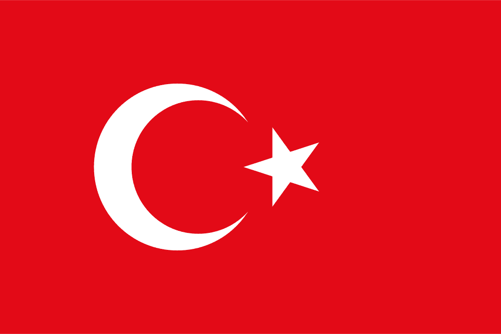 Turkey flag colored