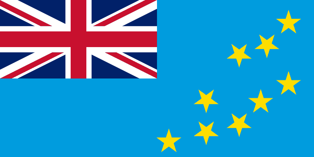 Tuvalu flag colored