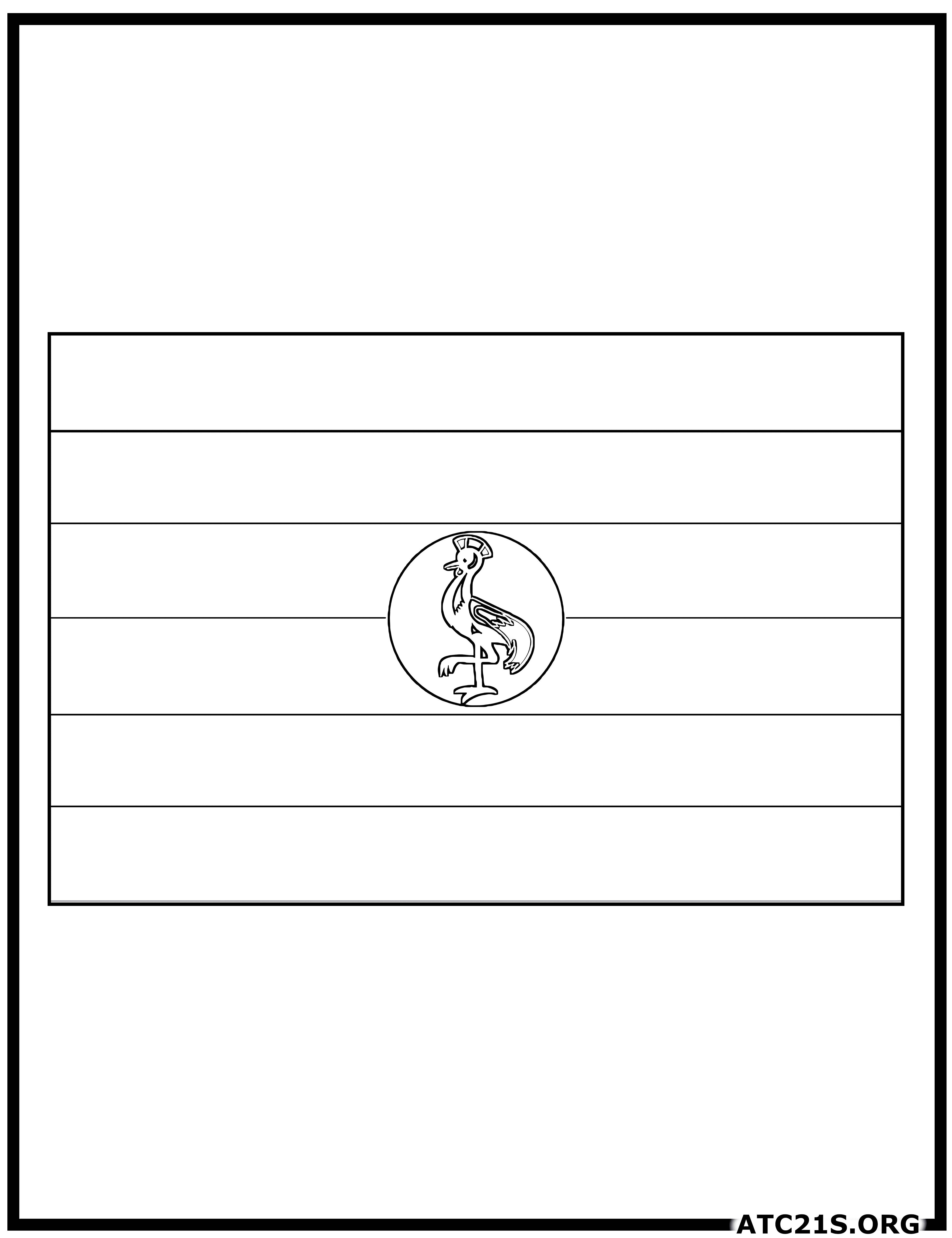 Uganda flag coloring page