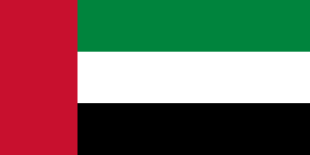 United Arab Emirates flag colored
