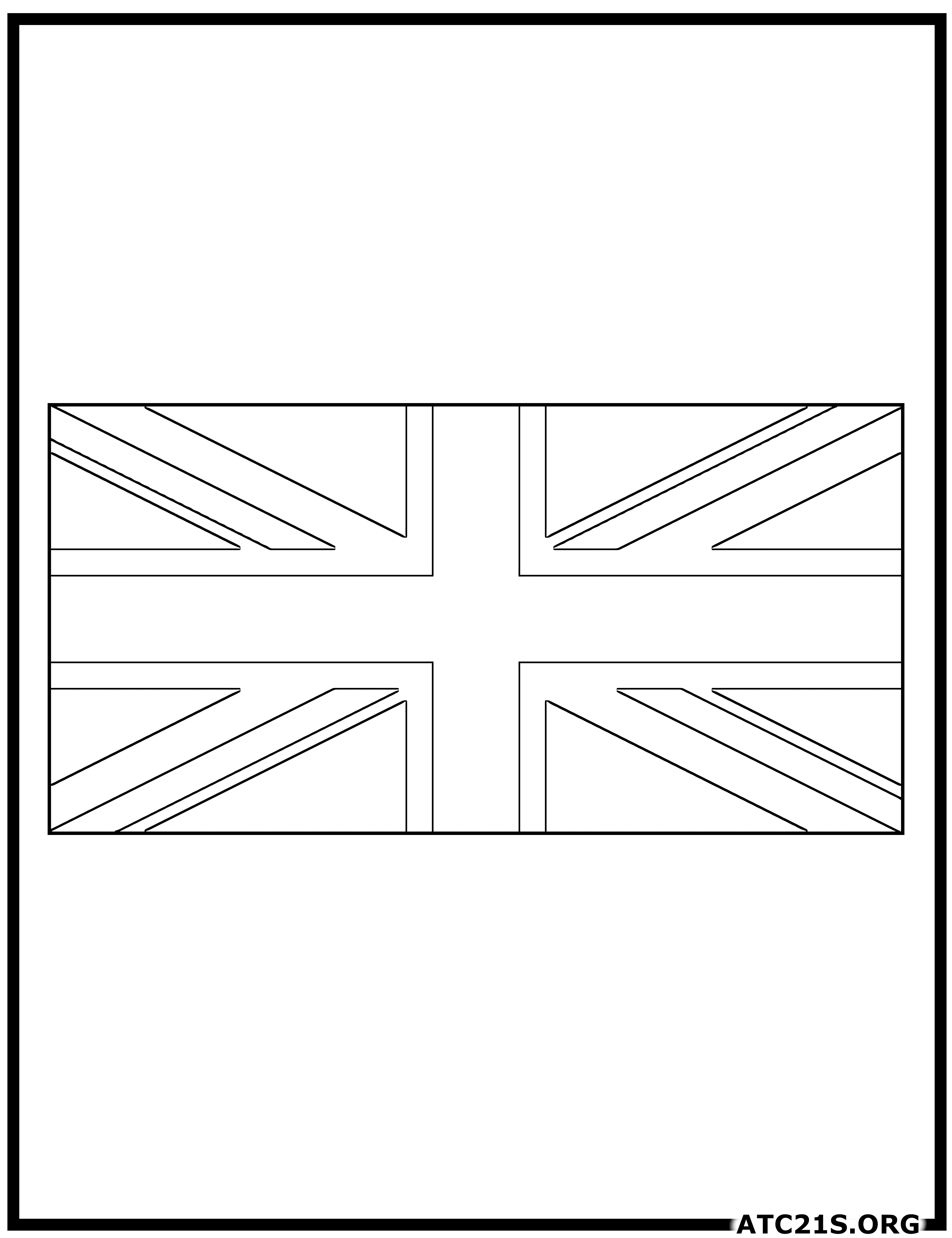 United Kingdom flag coloring page