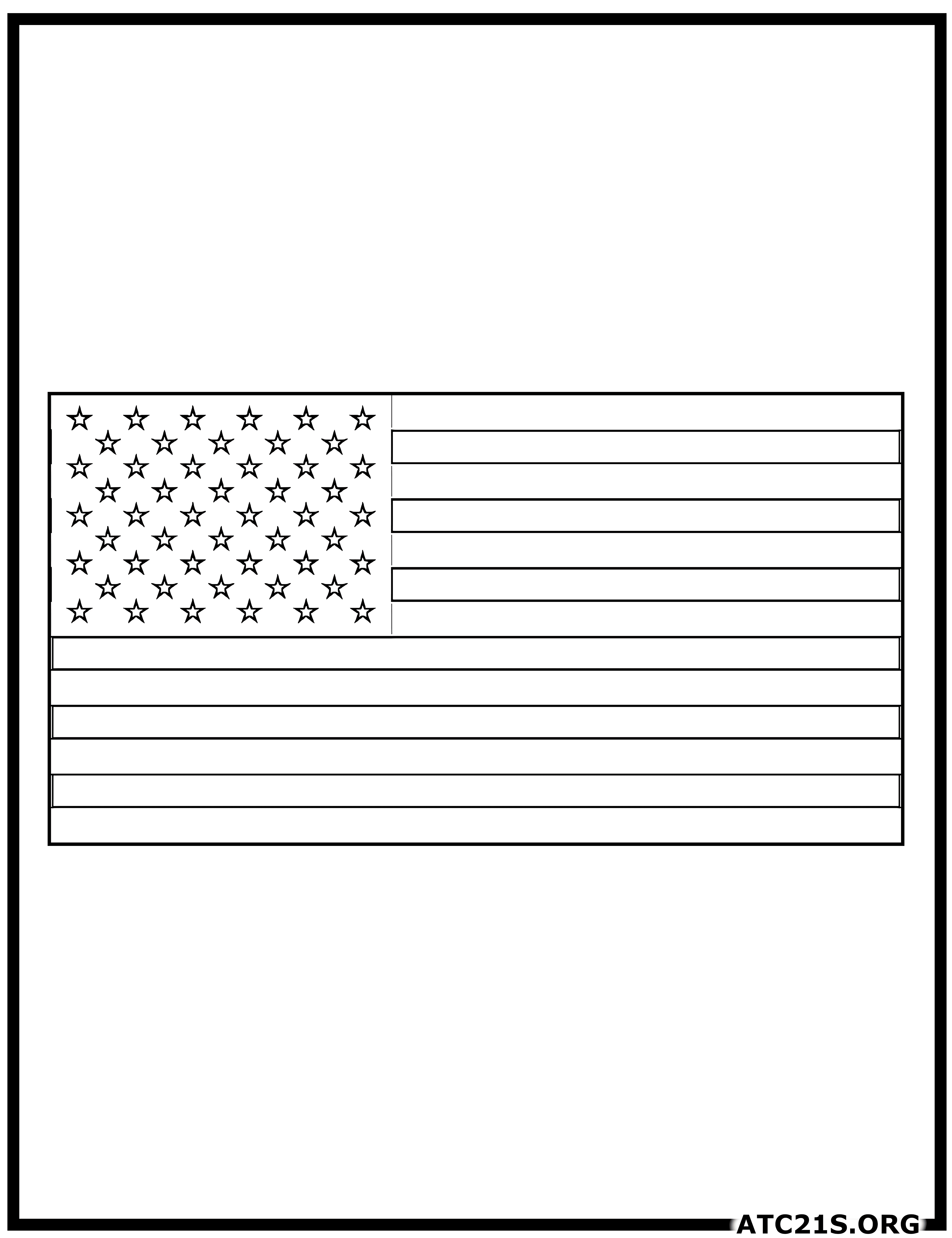 United States flag coloring page