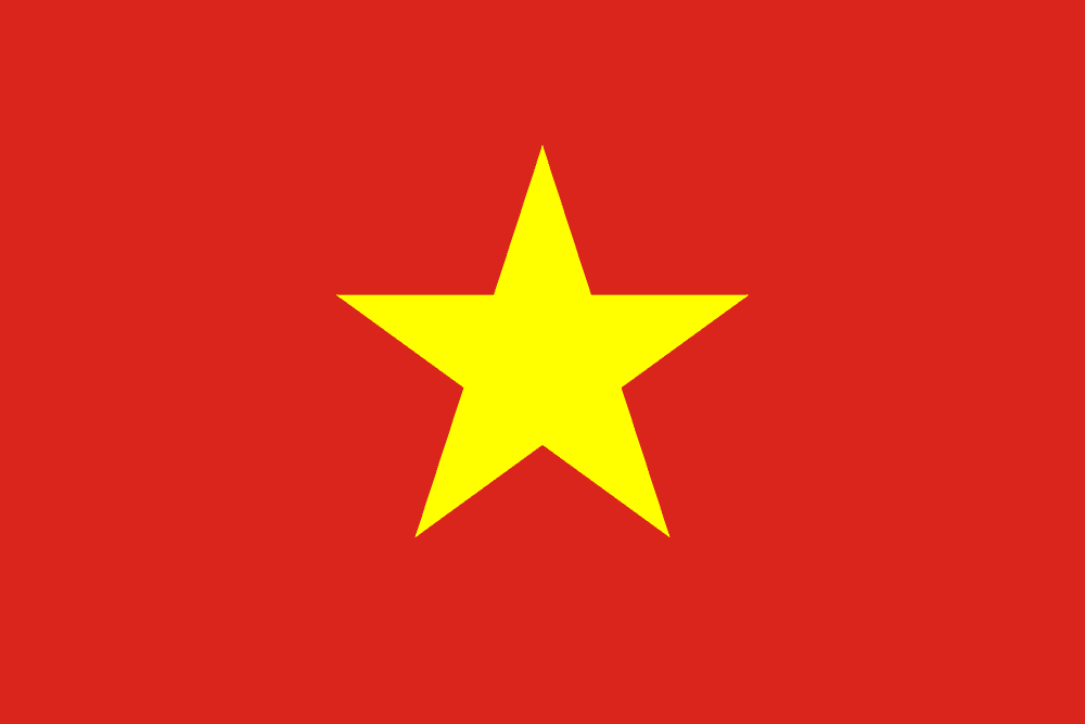 Vietnam flag colored