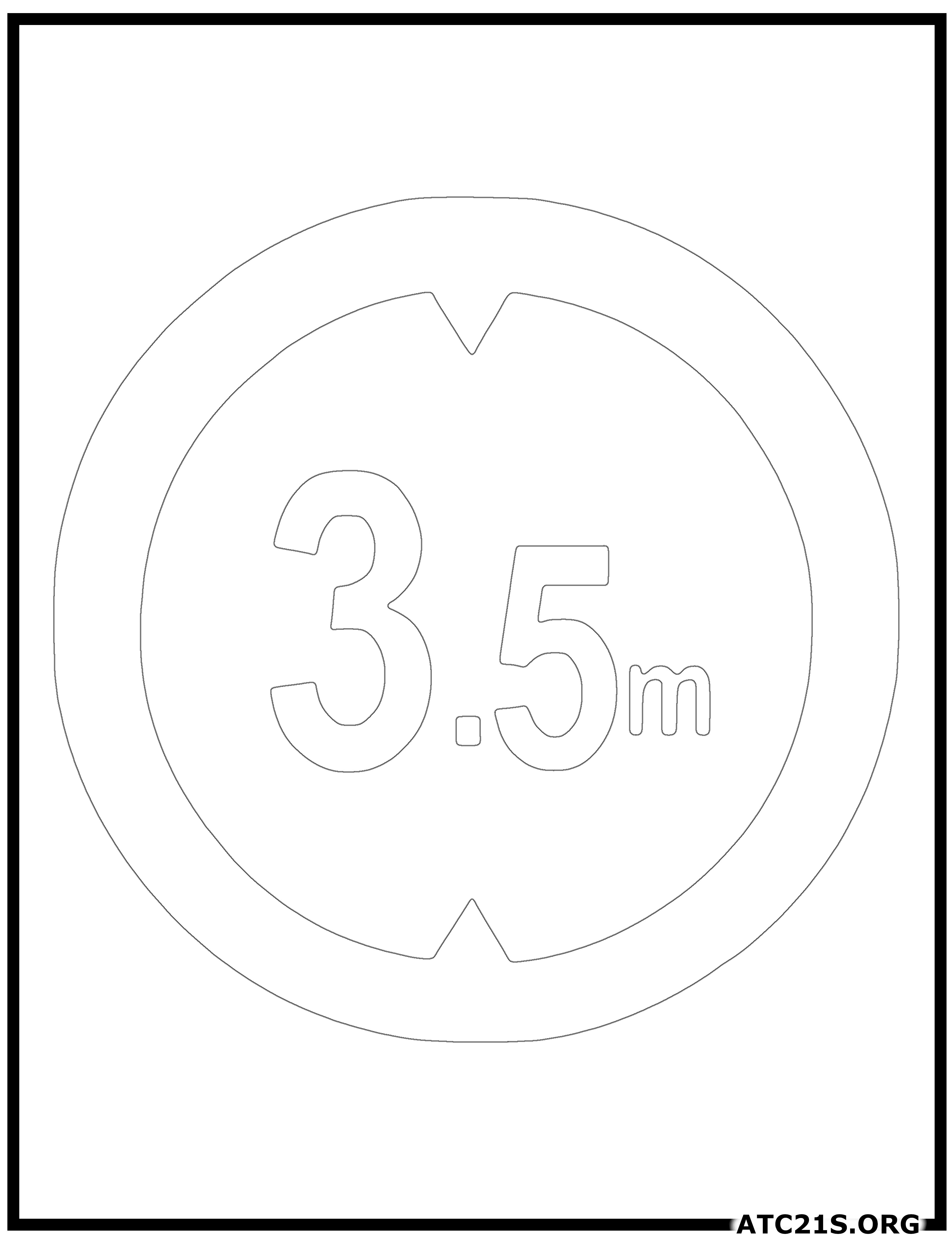 Weight Limit traffic sign coloring page