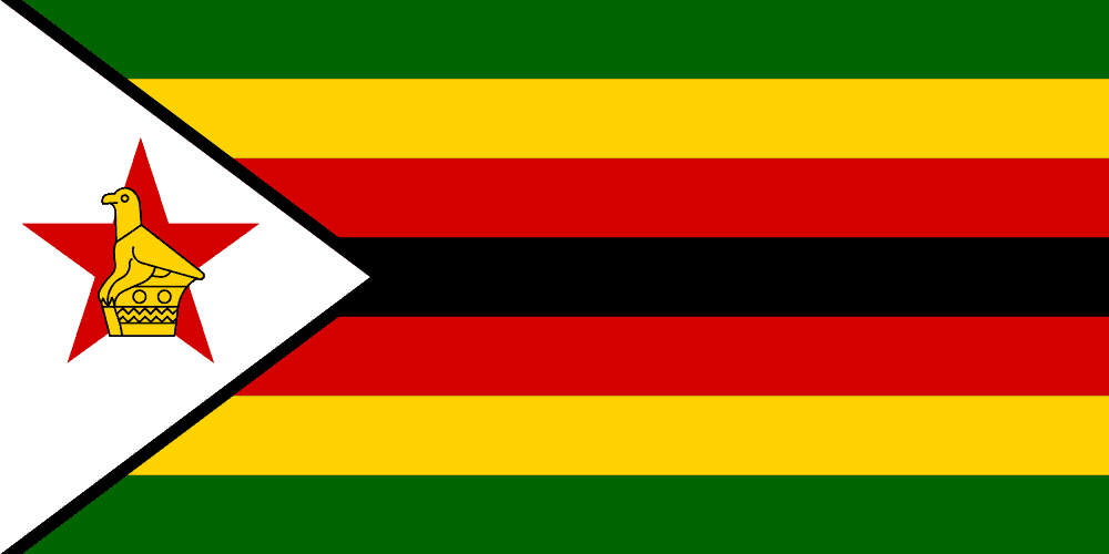 Zimbabwe flag colored