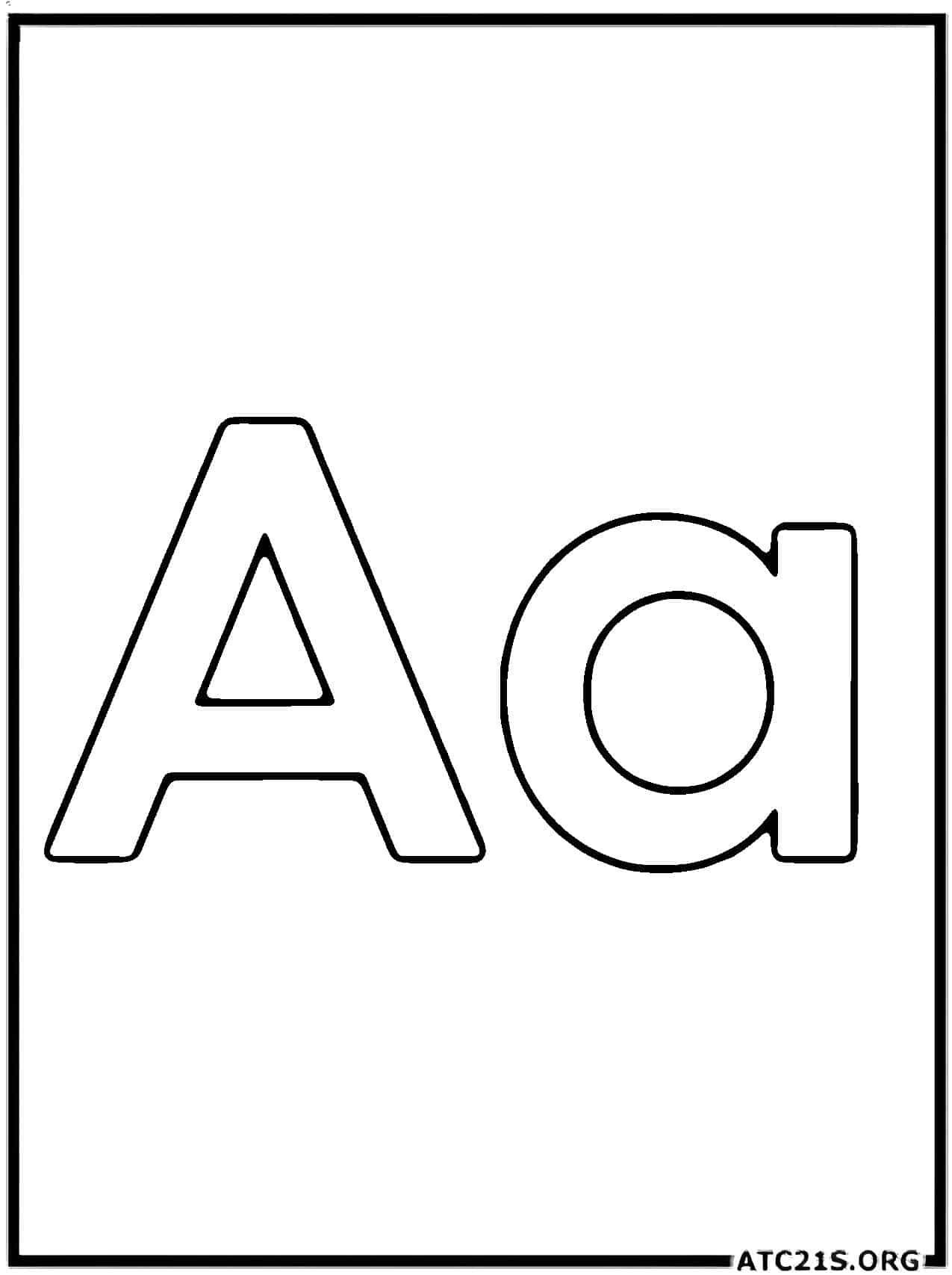 Letter A coloring page