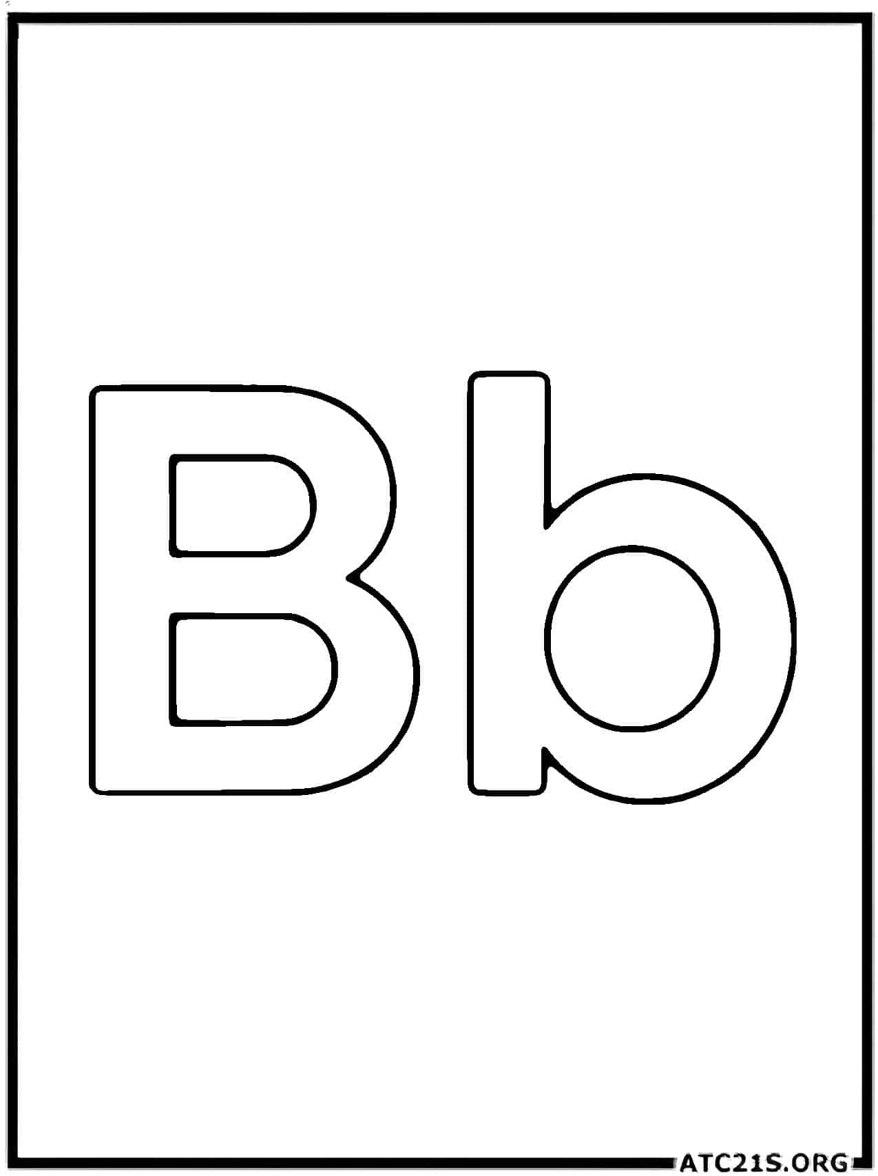 Letter B coloring page