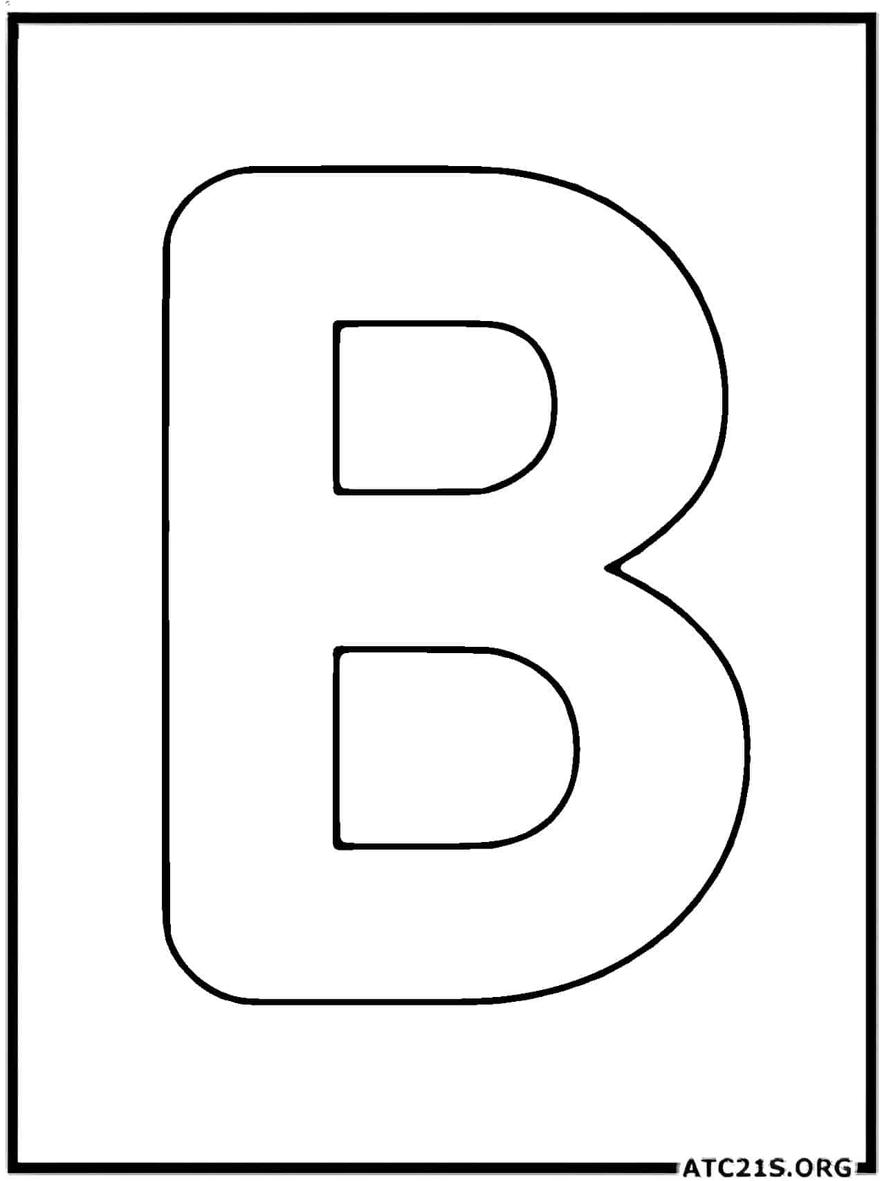 Letter B uppercase coloring page