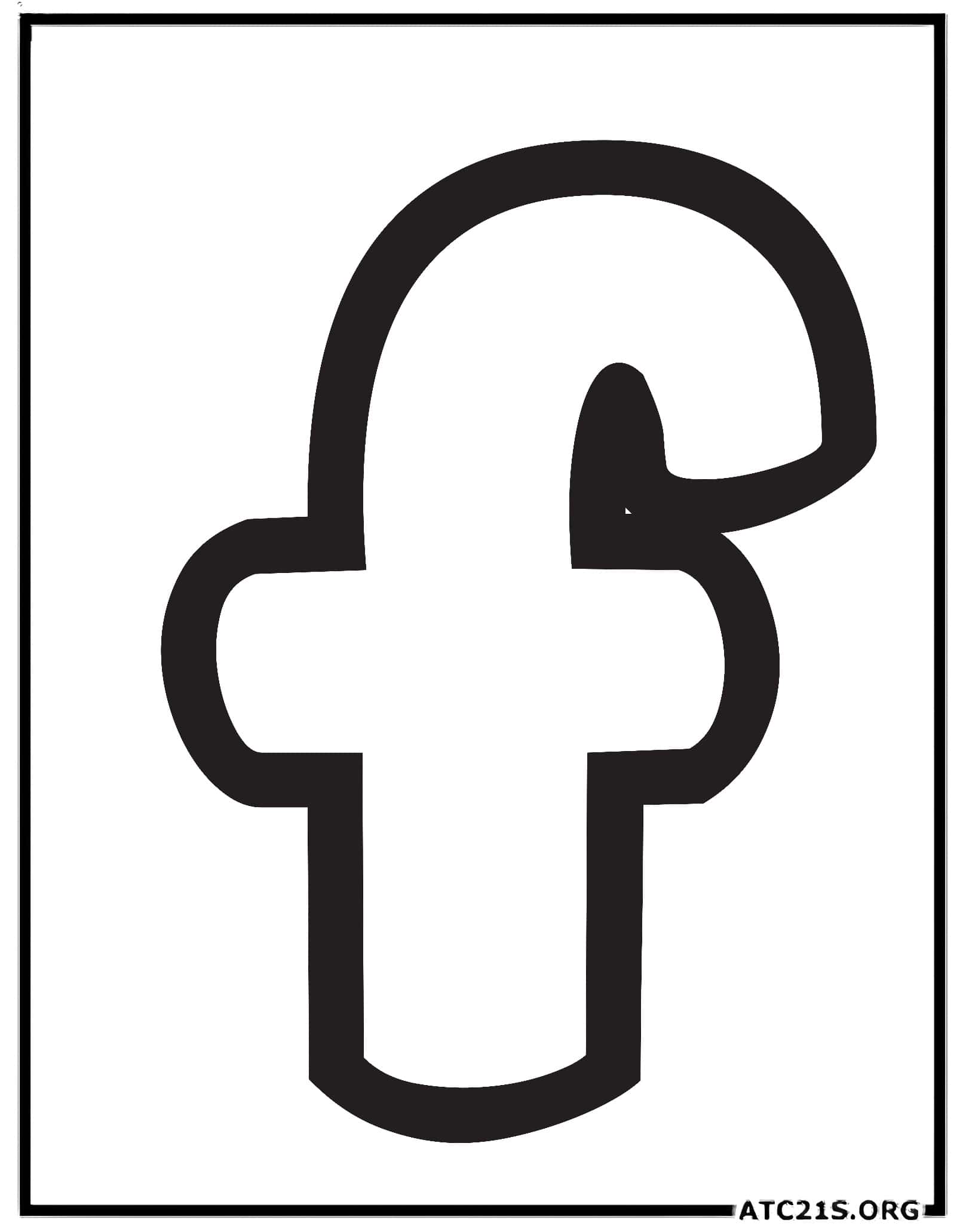 Letter F lowercase bubbly coloring page