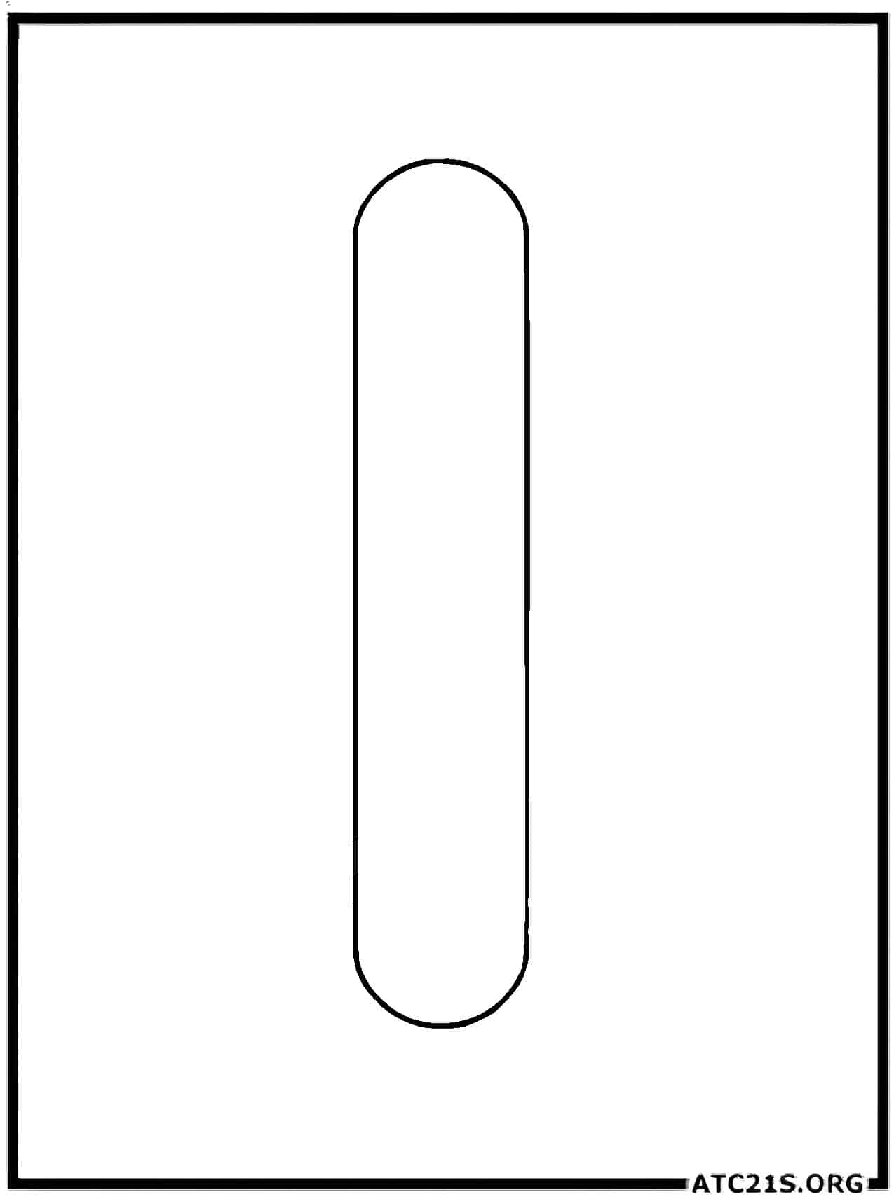 Letter I uppercase coloring page