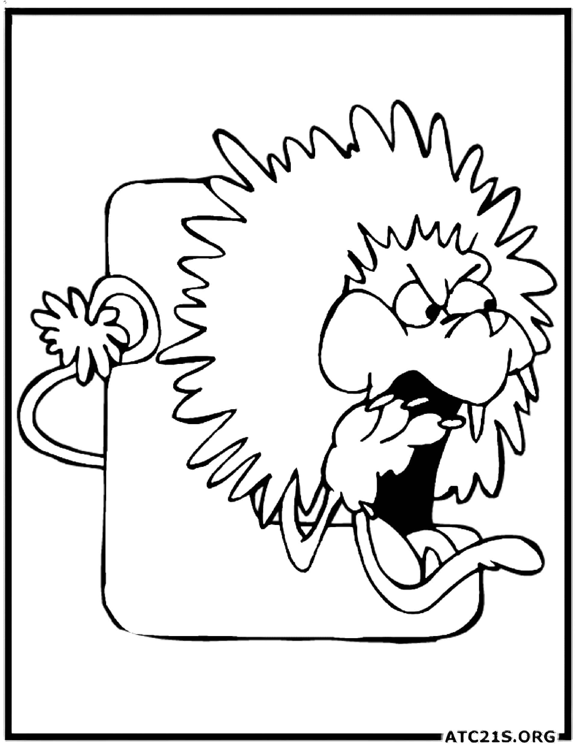 Letter L coloring page variant 1
