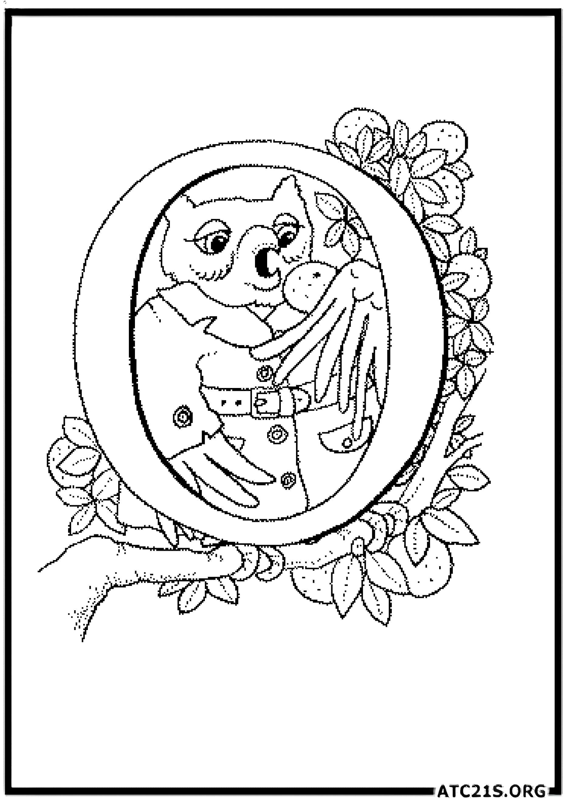 Letter O coloring page variant 2