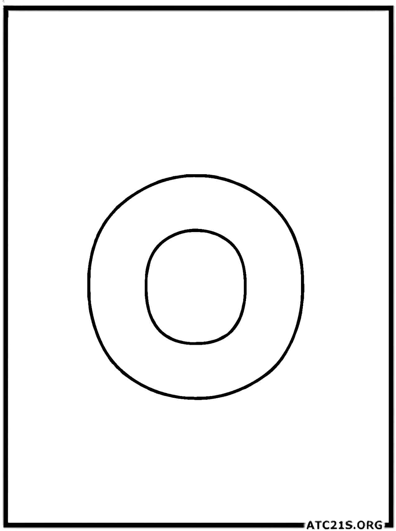 Letter O lowercase coloring page