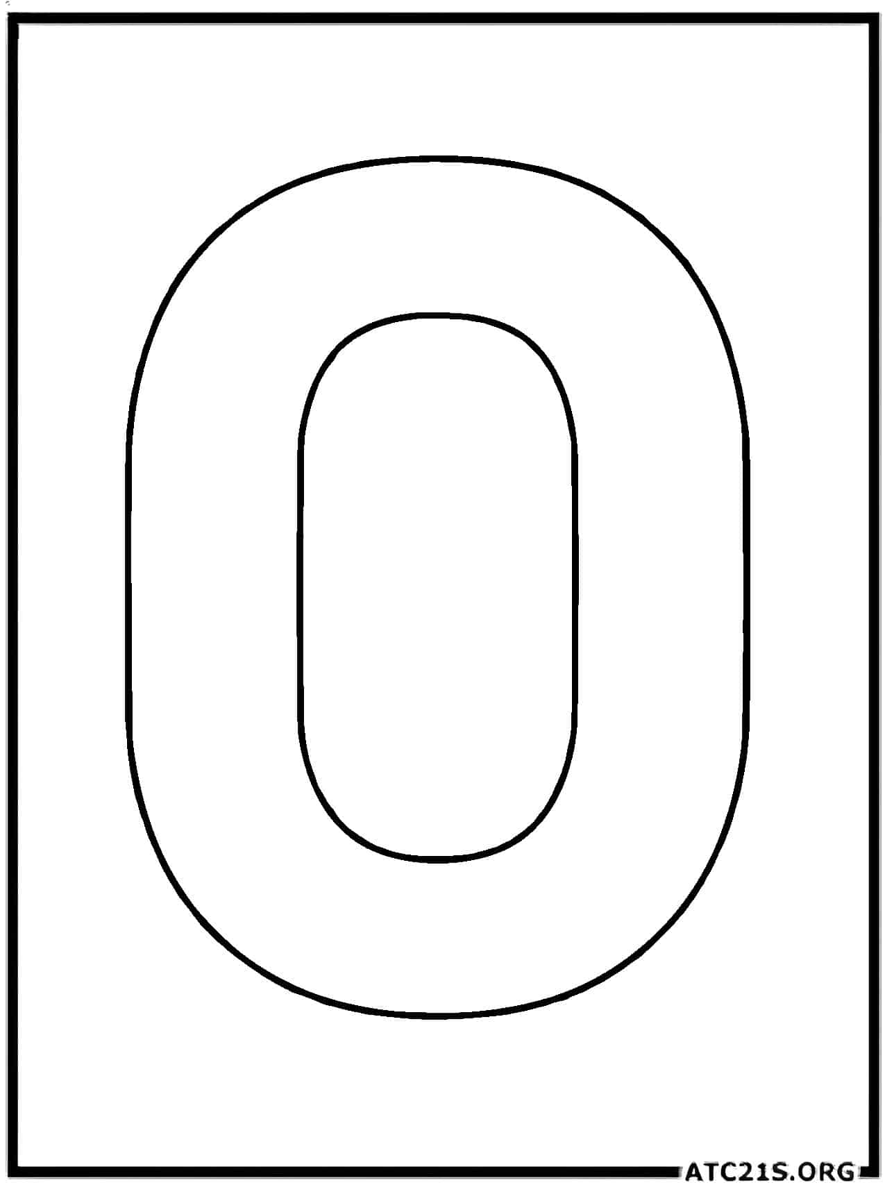 Letter O uppercase coloring page