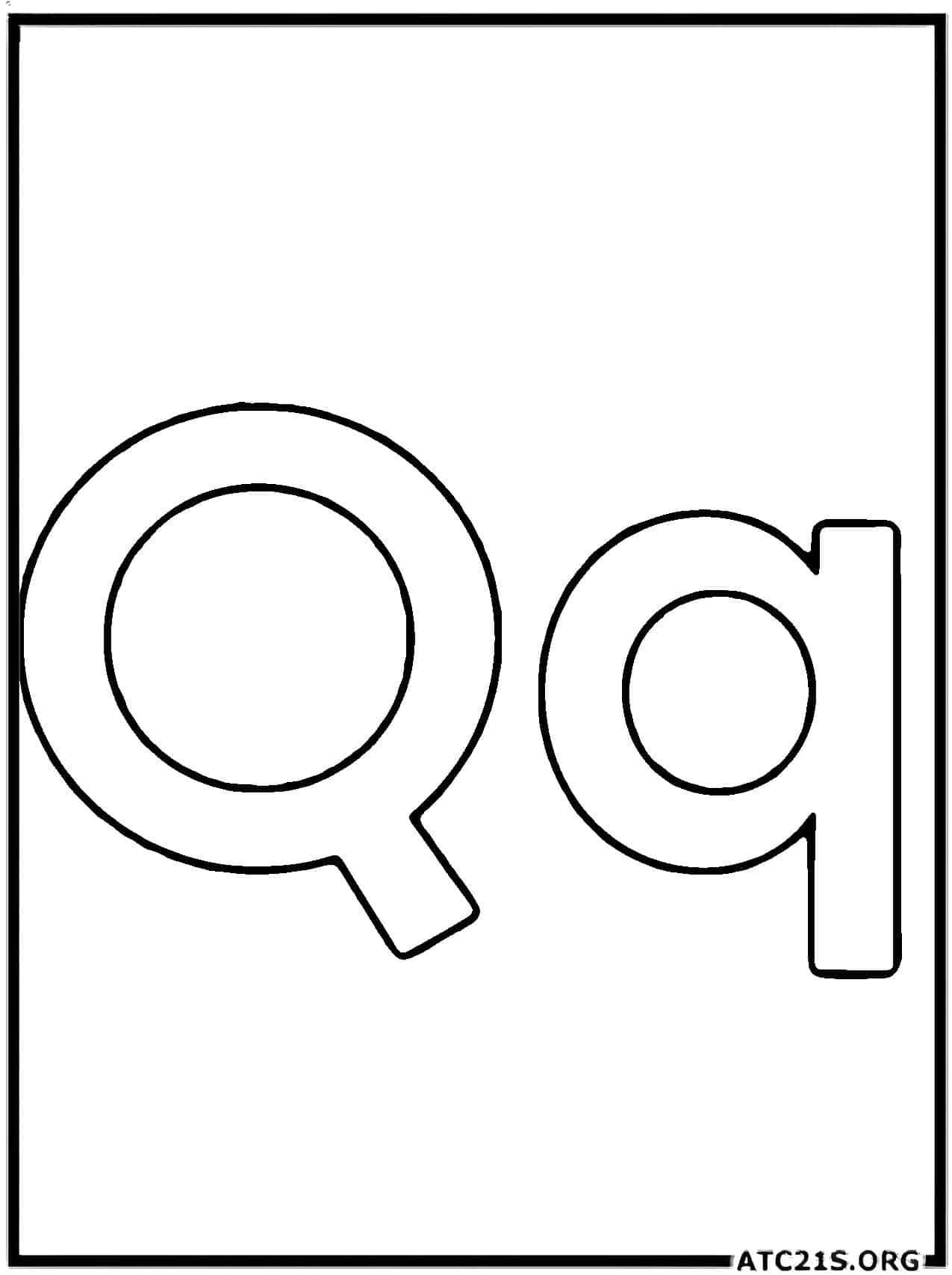 Letter Q coloring page