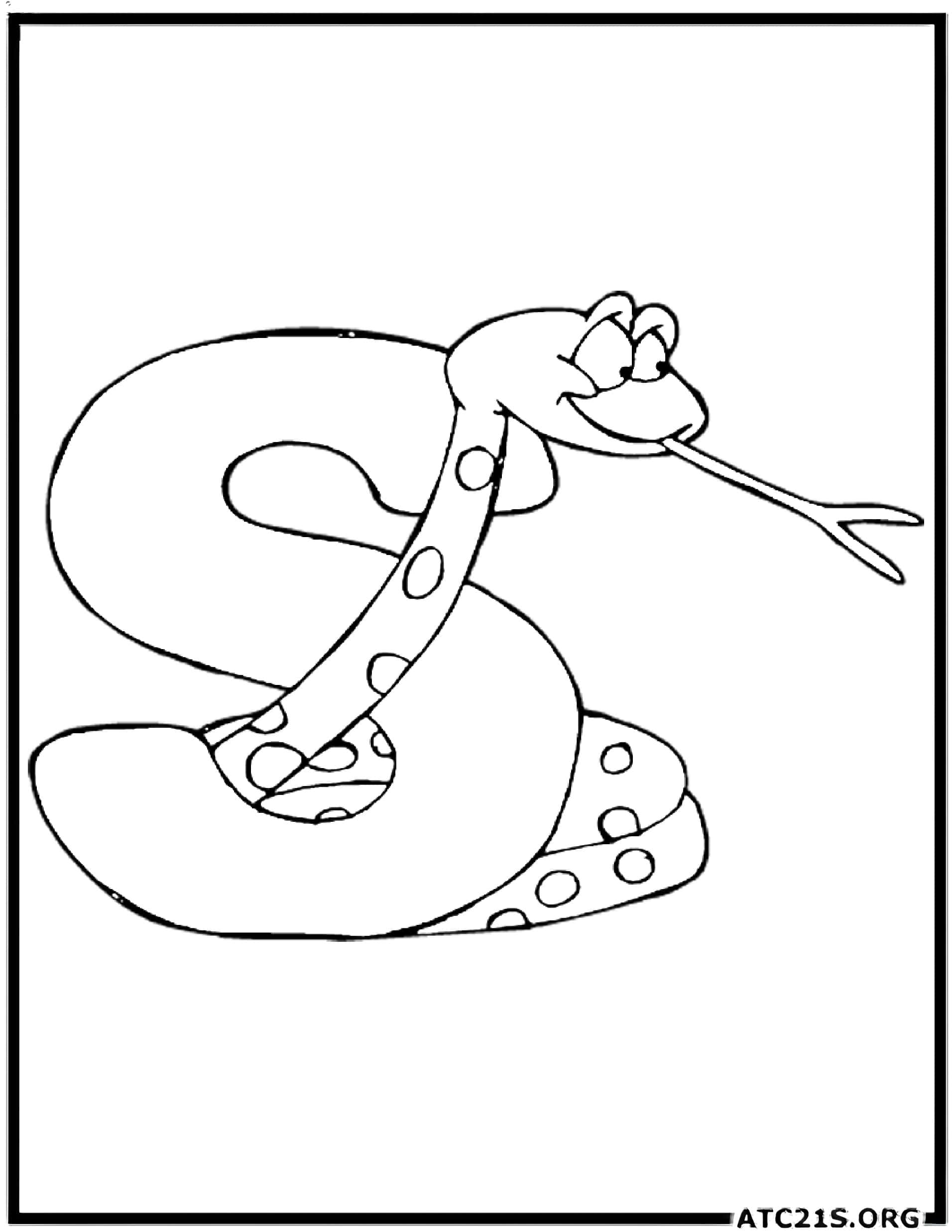 Letter S coloring page variant 1