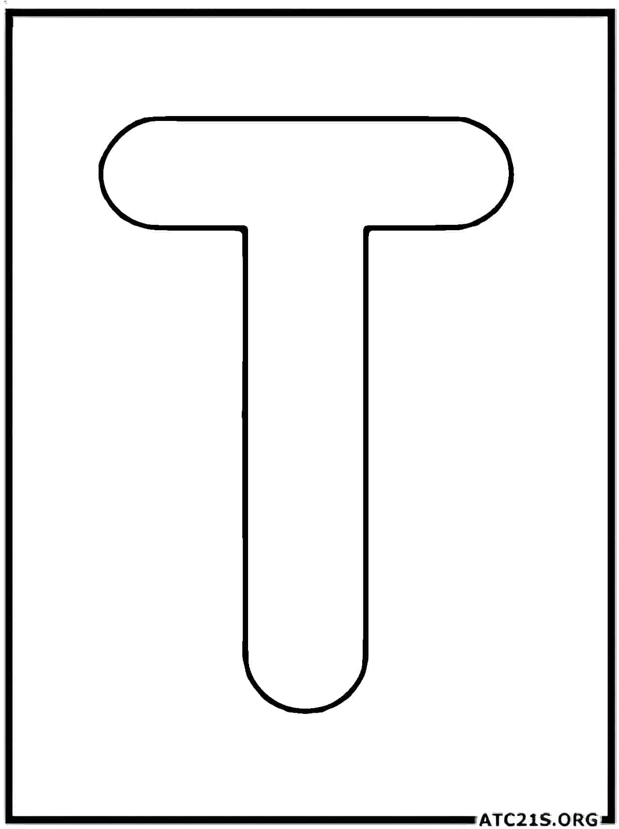 Letter T uppercase coloring page