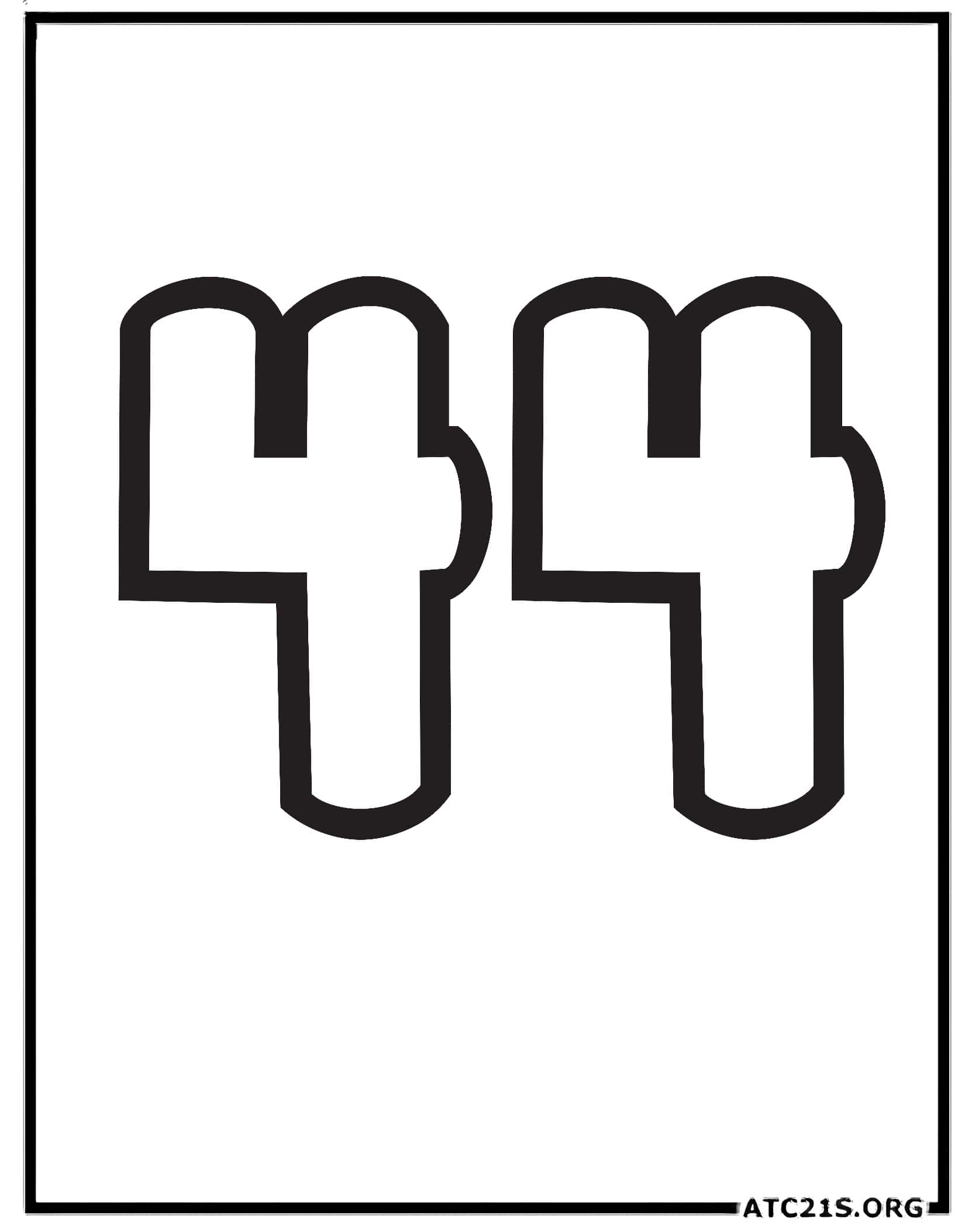 Number 44 coloring page