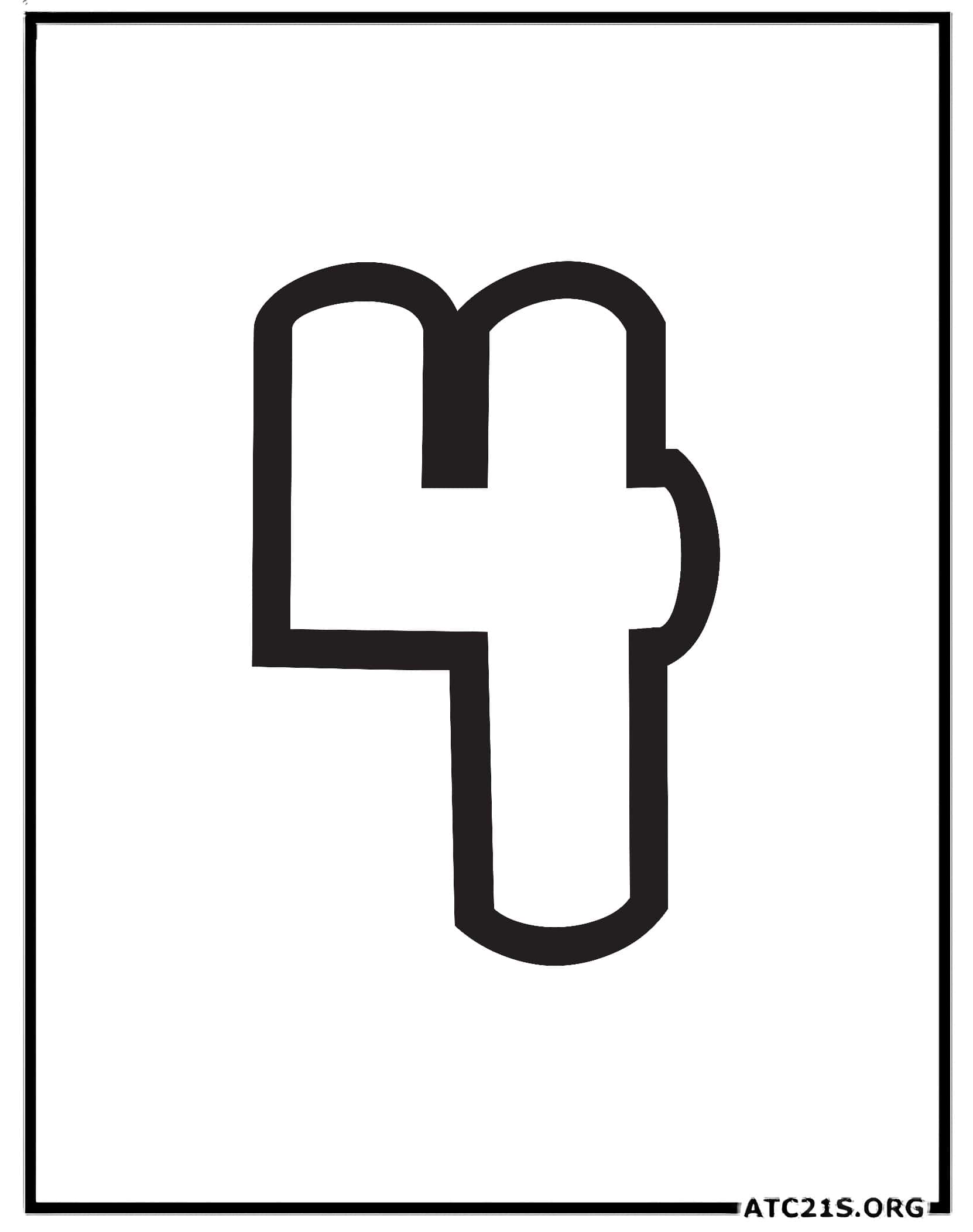 Number 4 coloring page