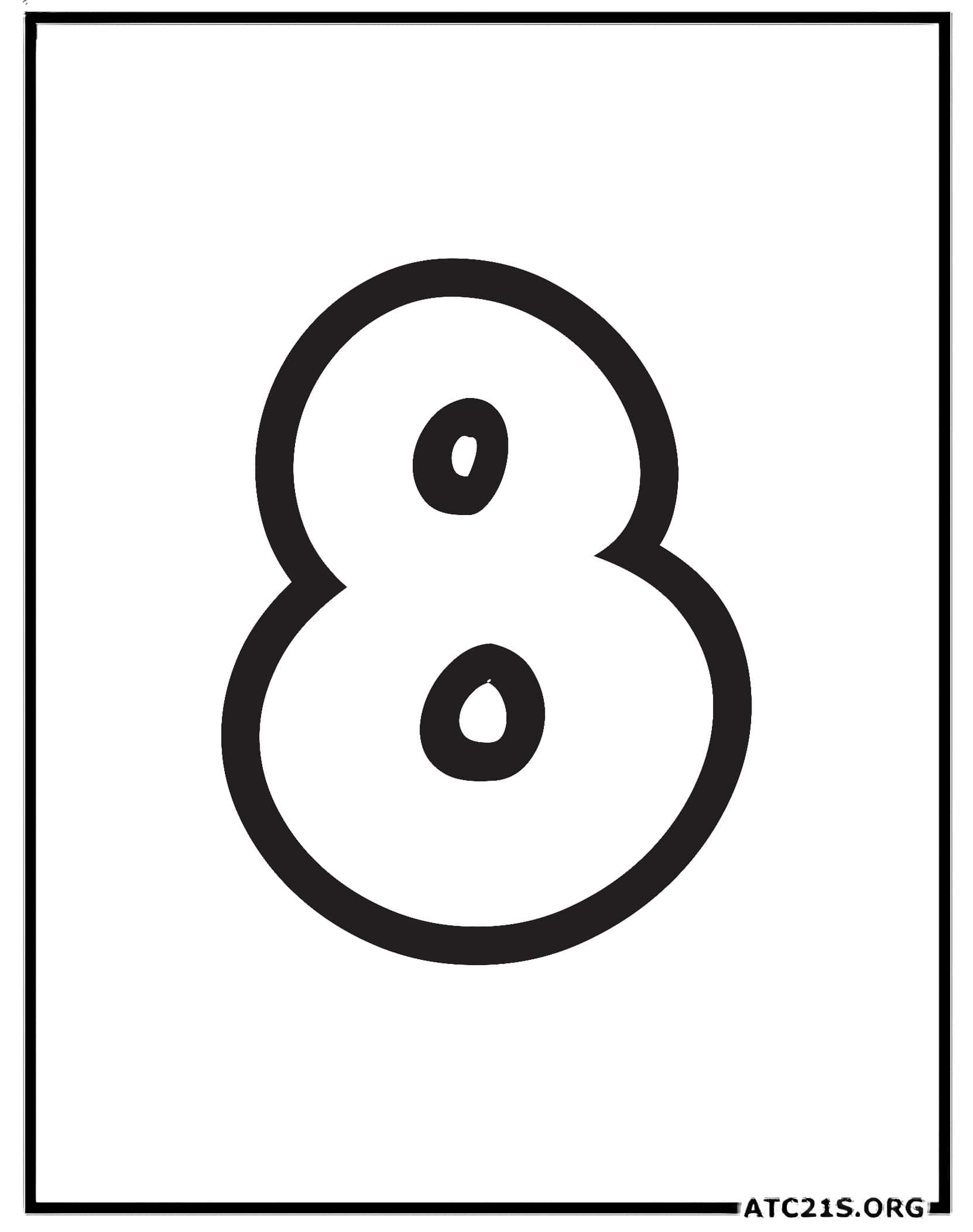 Number 8 coloring page