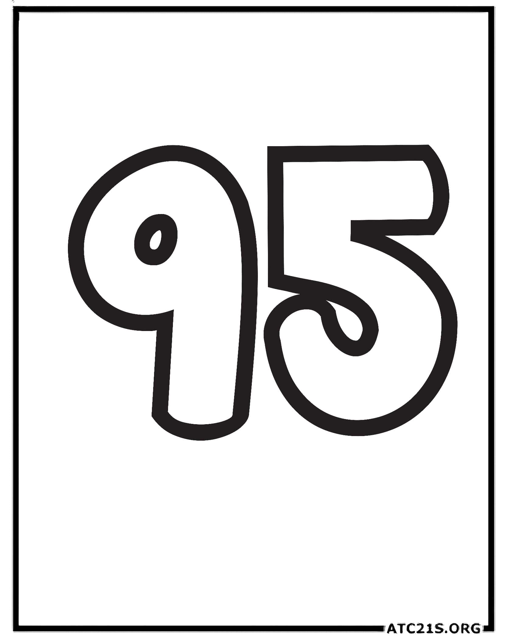 Number 95 coloring page